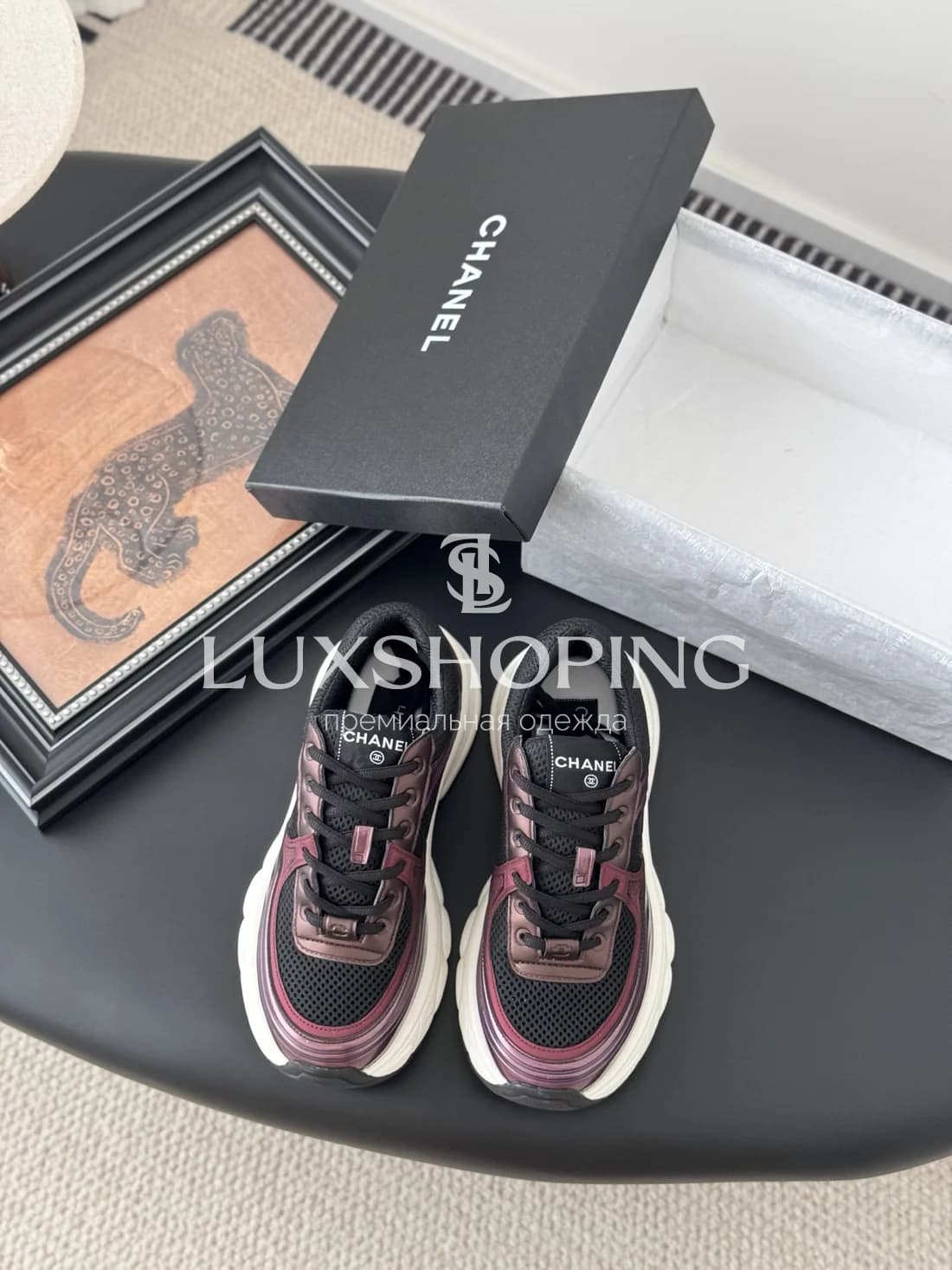 Высокие Кроссовки Chanel Фиолетовые - фото 2