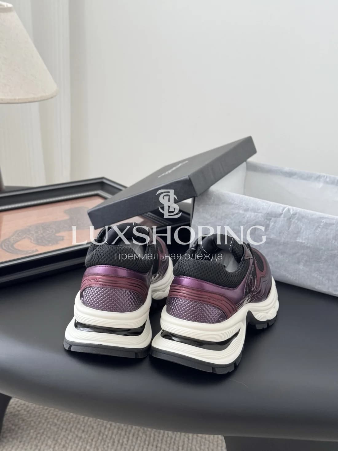 Высокие Кроссовки Chanel Фиолетовые - фото 6