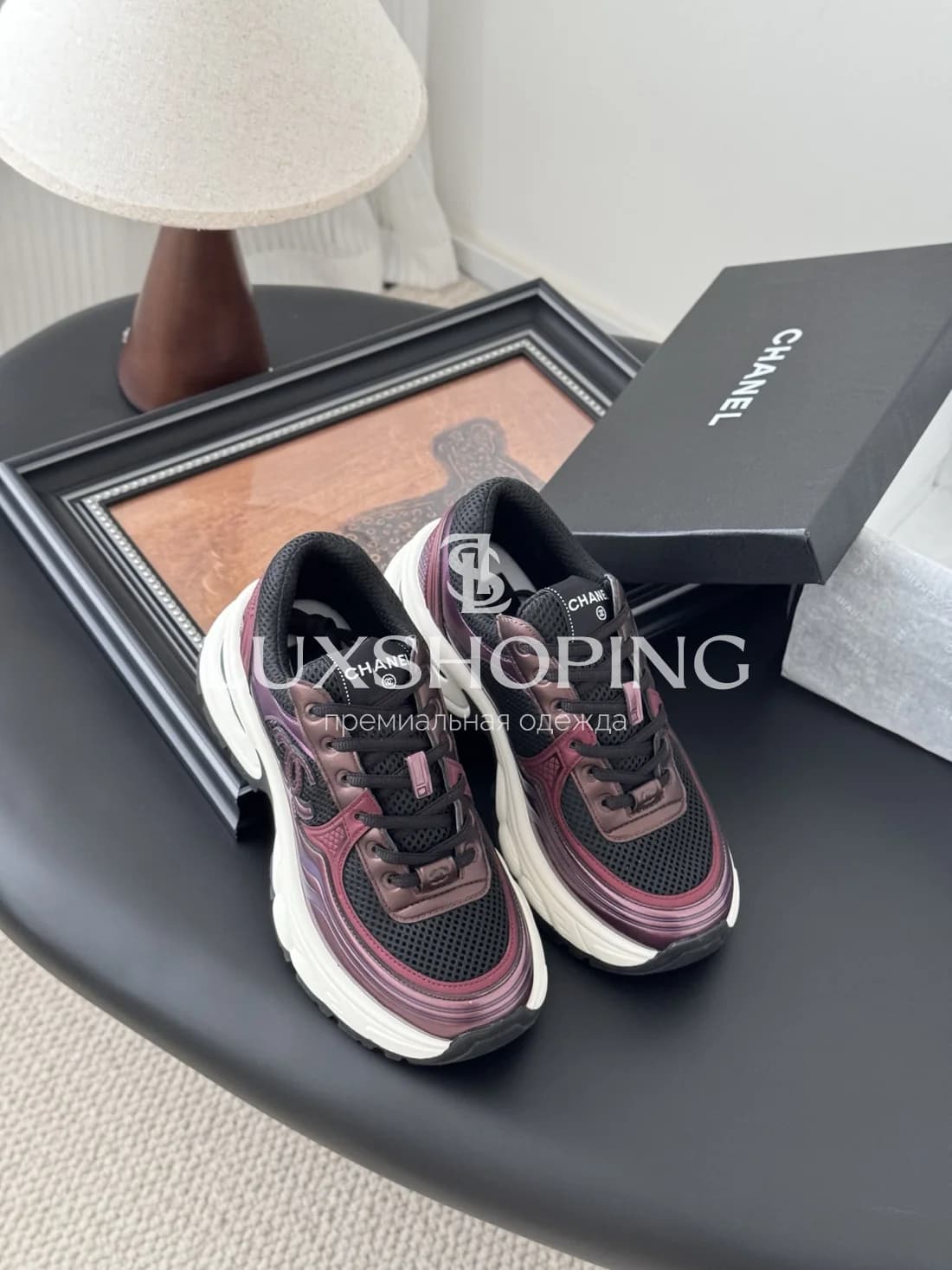 Высокие Кроссовки Chanel Фиолетовые - фото 7