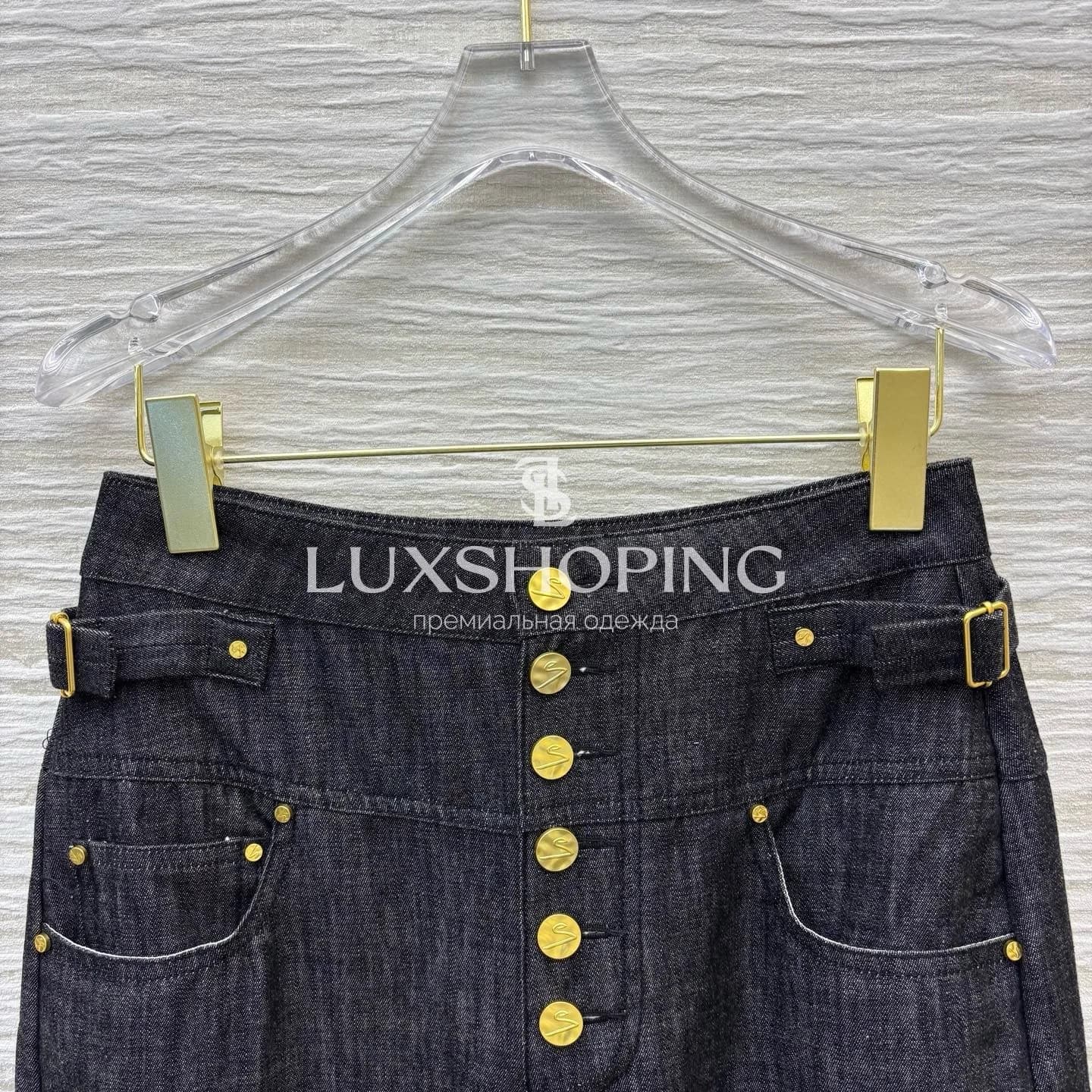 Джинсы Maison Schiaparelli с фигурными пуговицами - фото 3