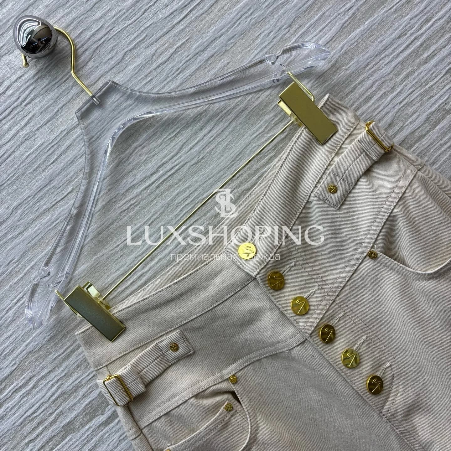 Белые Джинсы Maison Schiaparelli с фигурными пуговицами - фото 5