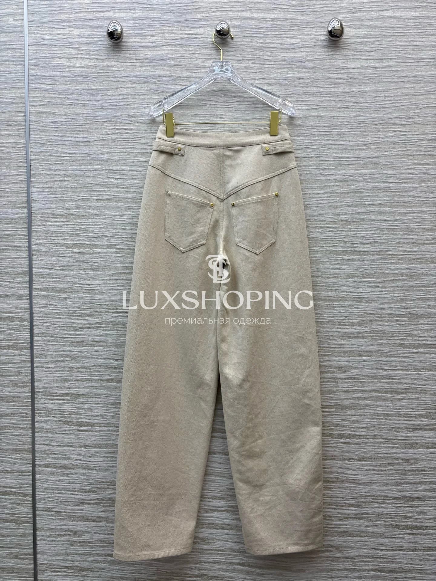 Белые Джинсы Maison Schiaparelli с фигурными пуговицами - фото 7