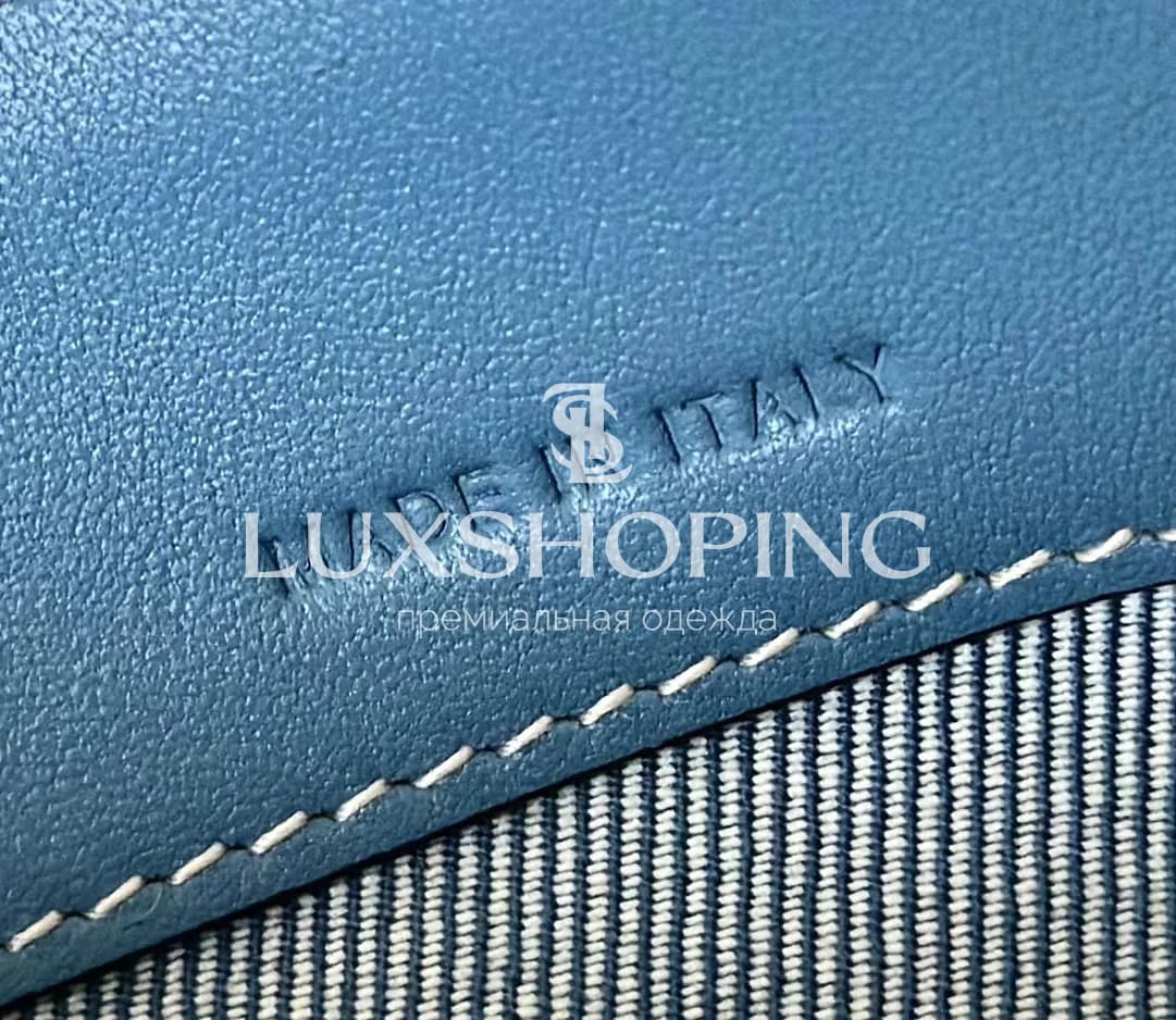 Сумка Fendi Boston синяя 20×9×12 см - фото 8