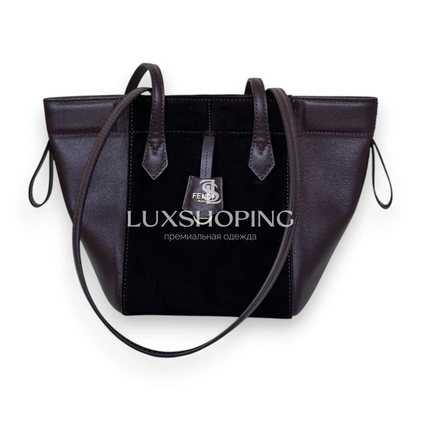 Сумка Fendi Origami бордовая 15×15×19 см