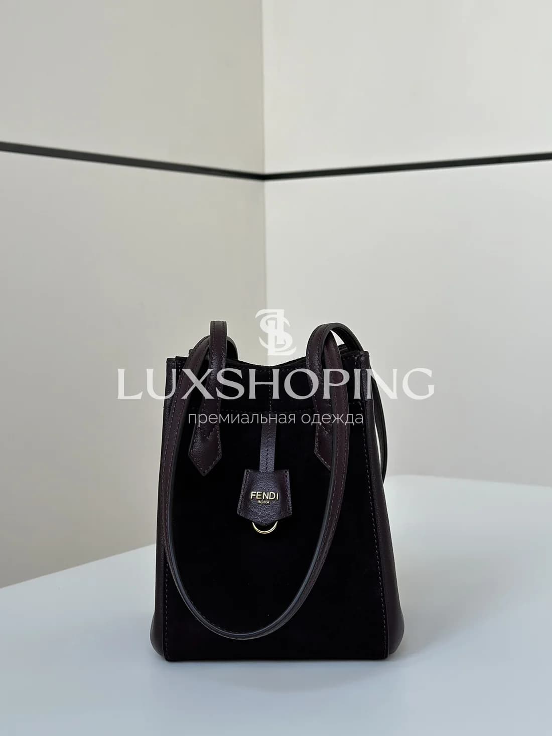 Сумка Fendi Origami бордовая 15×15×19 см - фото 3