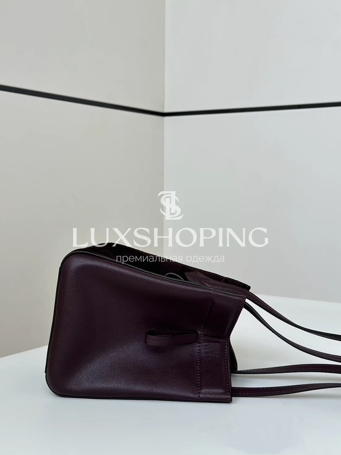 Сумка Fendi Origami бордовая 15×15×19 см - фото 4