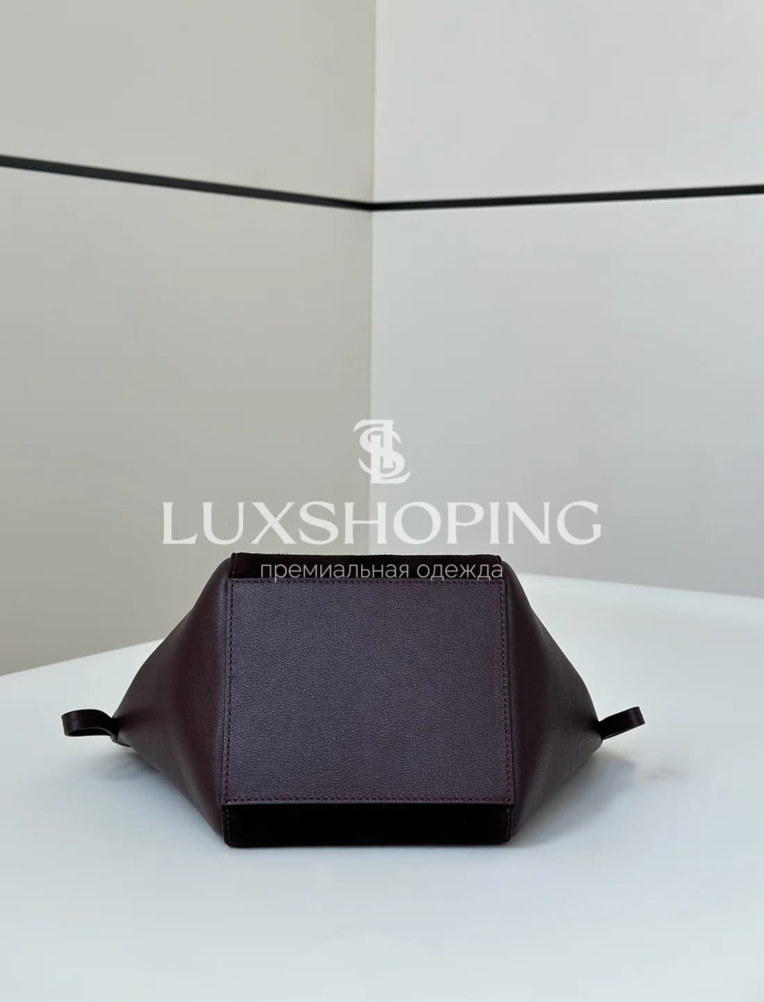 Сумка Fendi Origami бордовая 15×15×19 см - фото 5