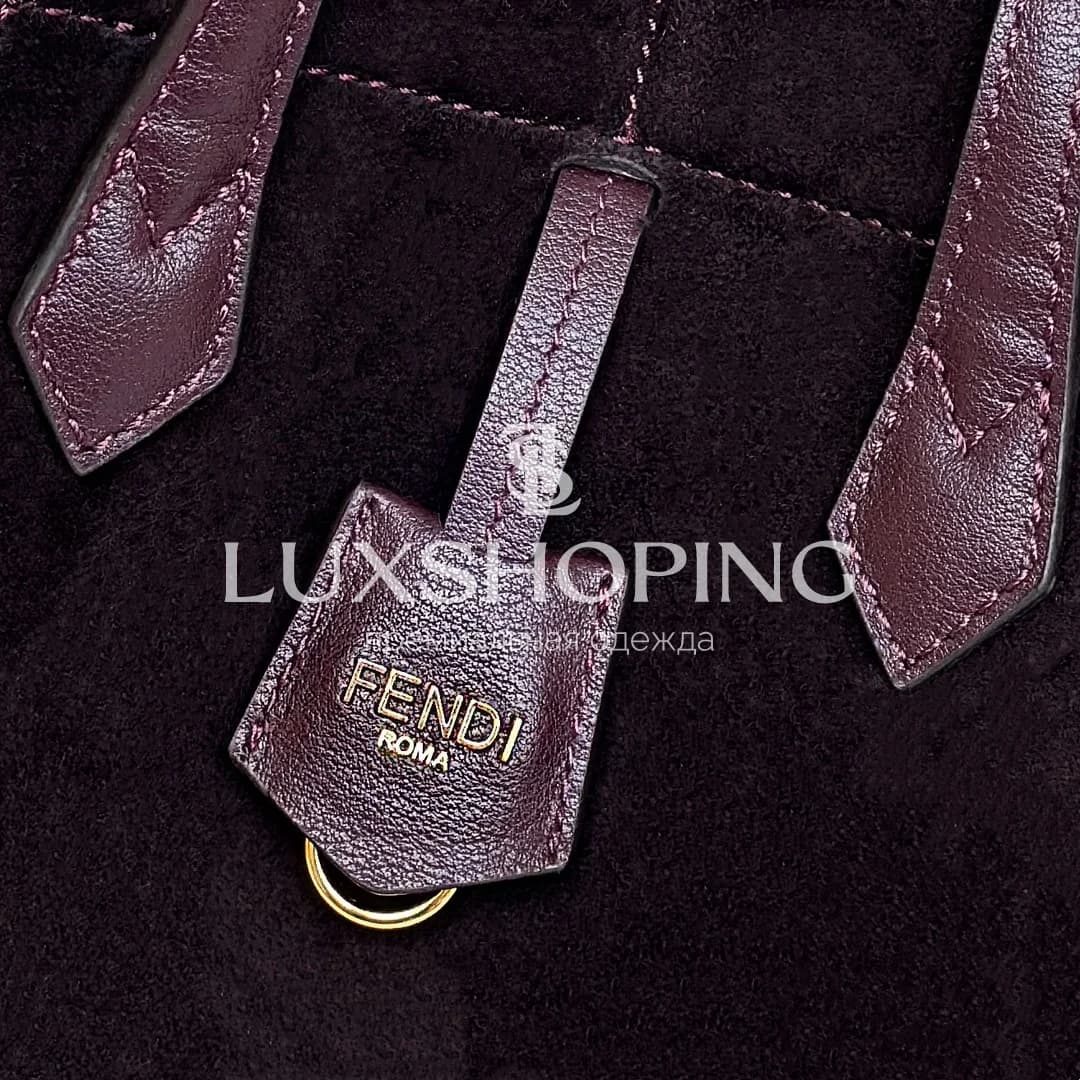 Сумка Fendi Origami бордовая 15×15×19 см - фото 6