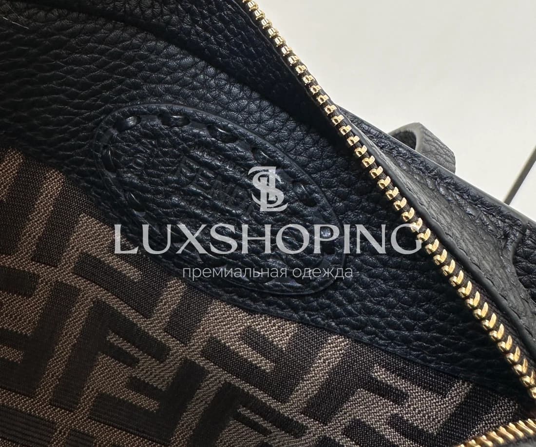 Сумка Fendi Mini Roll черная 15.5×11×13 см - фото 9