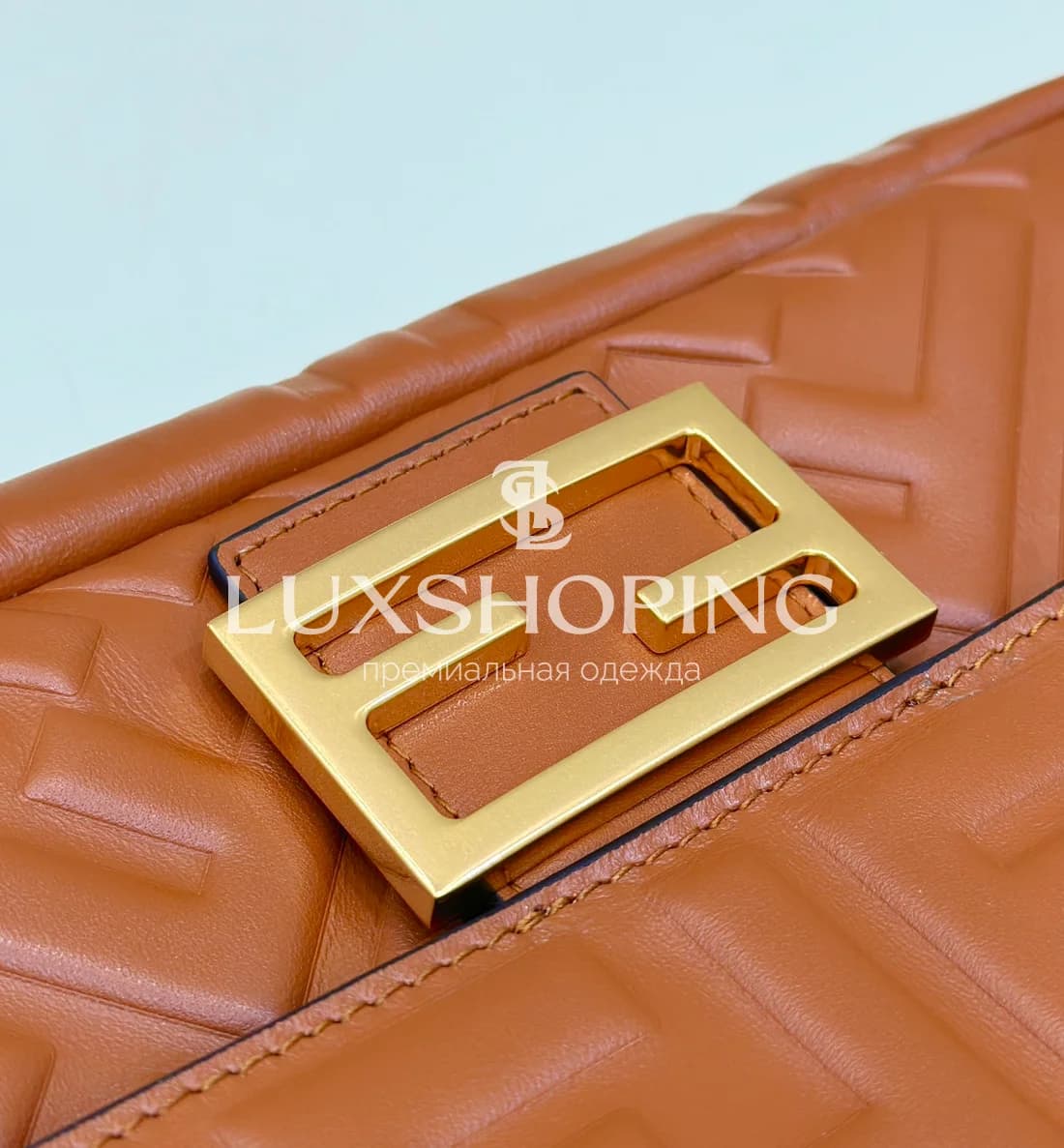 Сумка Fendi Baguette коричневая 27×15×5 см - фото 5