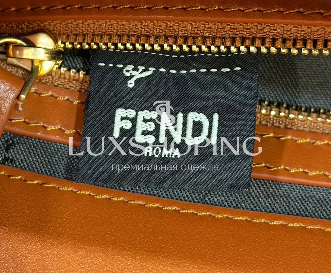 Сумка Fendi Baguette коричневая 27×15×5 см - фото 8