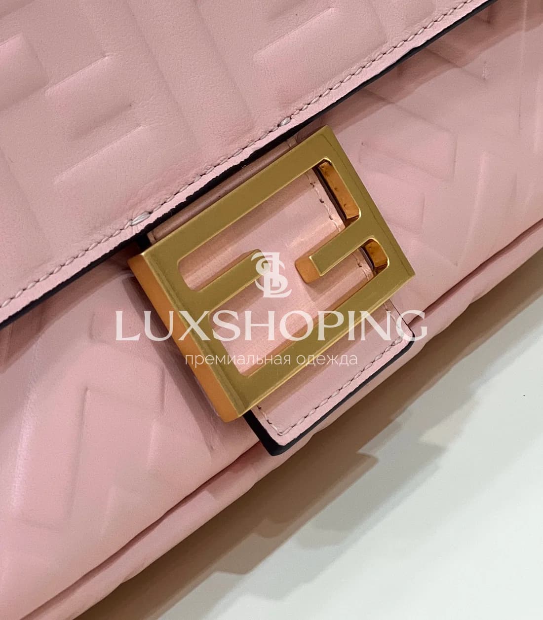 Сумка Fendi Baguette розовая 26×15×5 см - фото 7