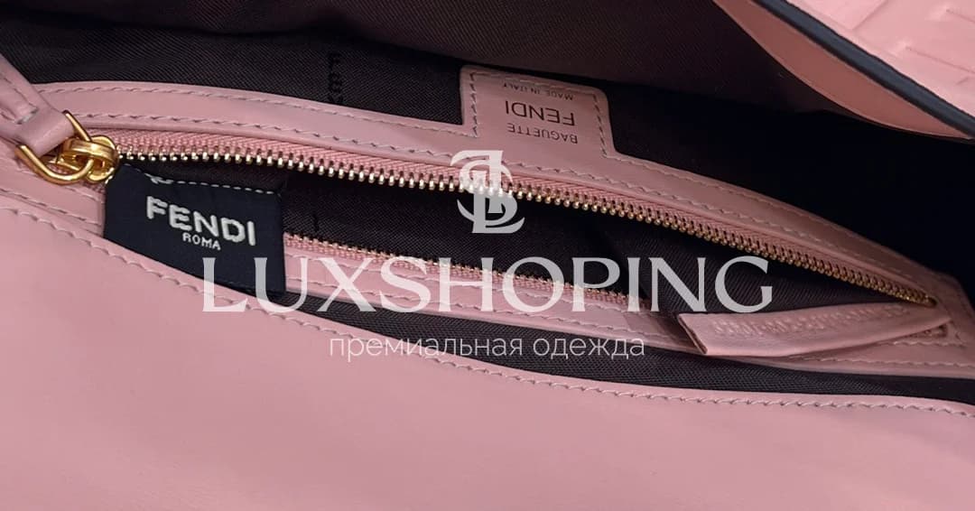Сумка Fendi Baguette розовая 26×15×5 см - фото 9