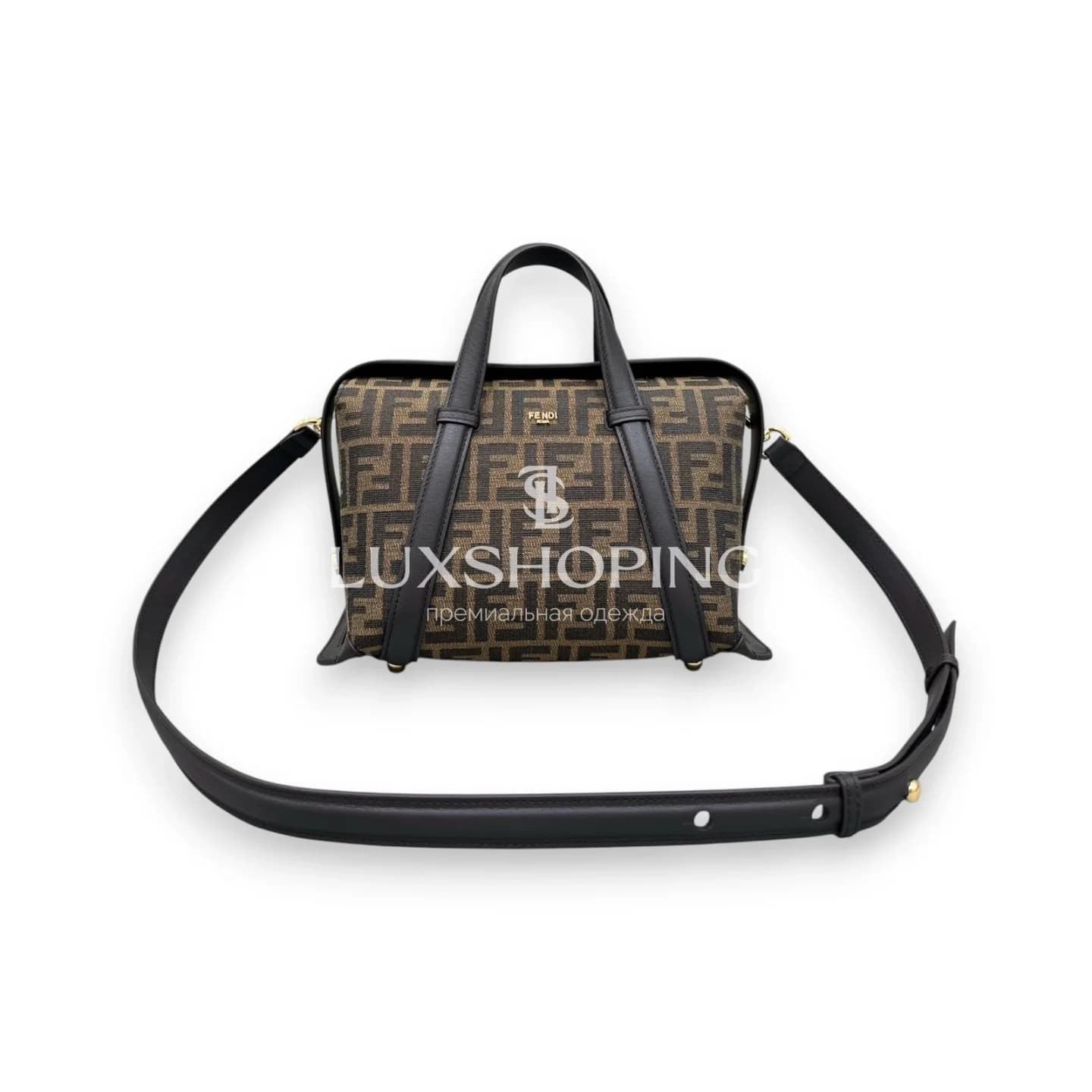 Сумка Fendi Boston коричневая 27×17×16 см