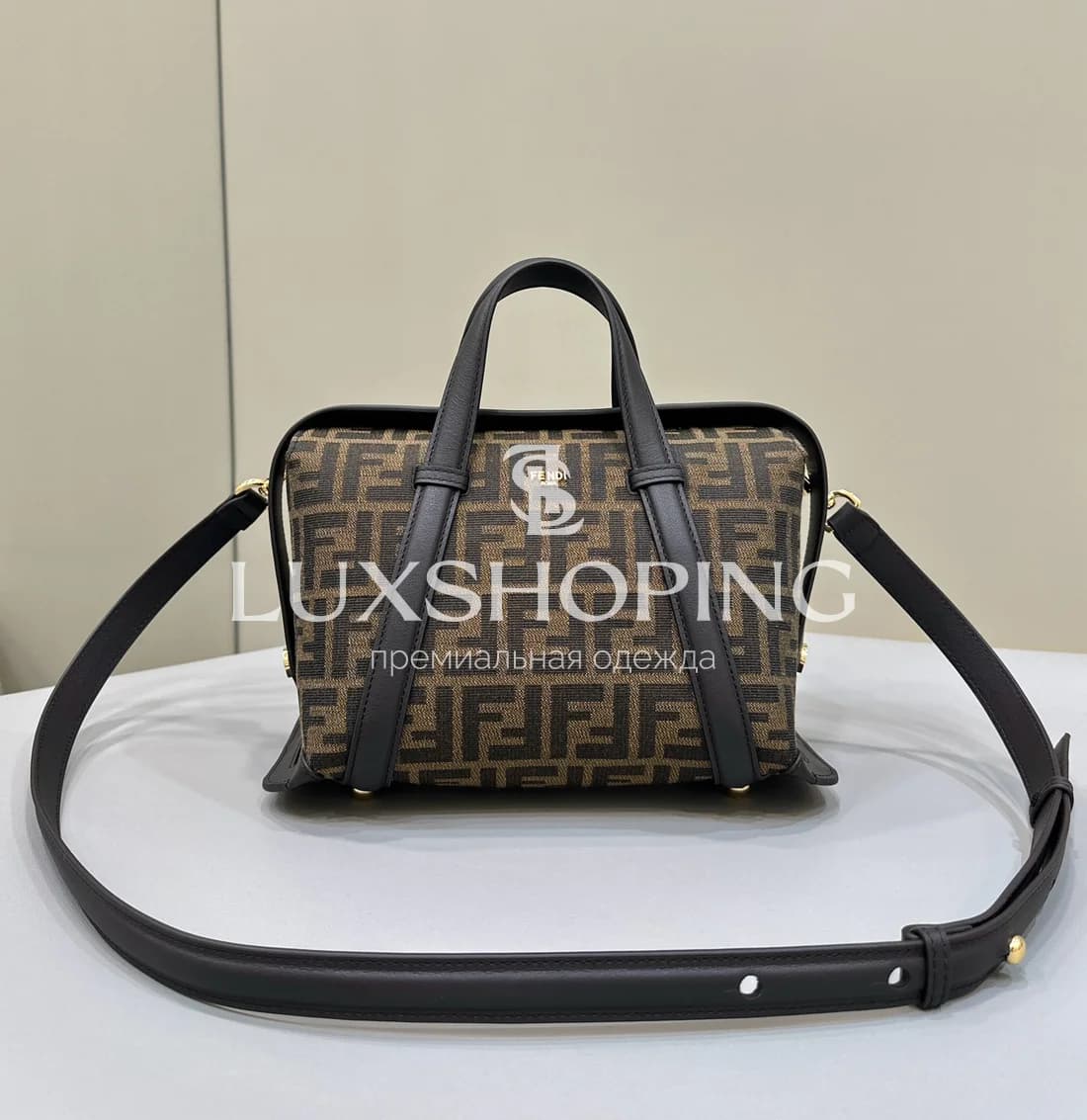 Сумка Fendi Boston коричневая 27×17×16 см - фото 2