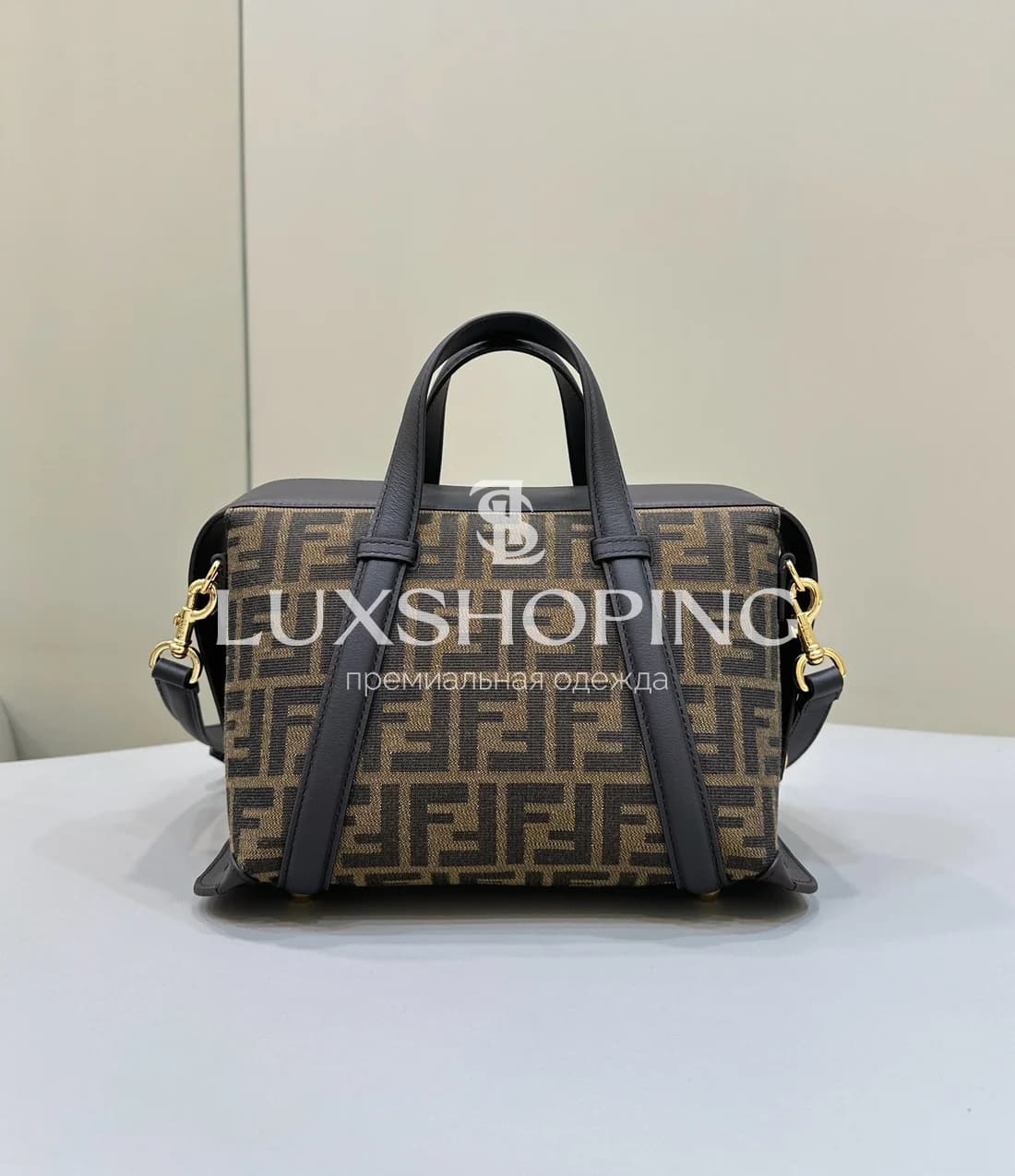 Сумка Fendi Boston коричневая 27×17×16 см - фото 3