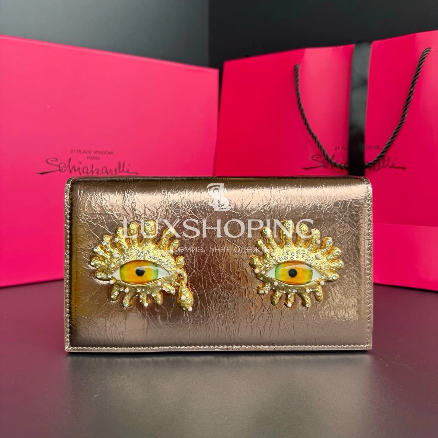 Сумка Maison Schiaparelli "Слезящиеся глаза" 21*12,5 * 6,5 см - фото 2