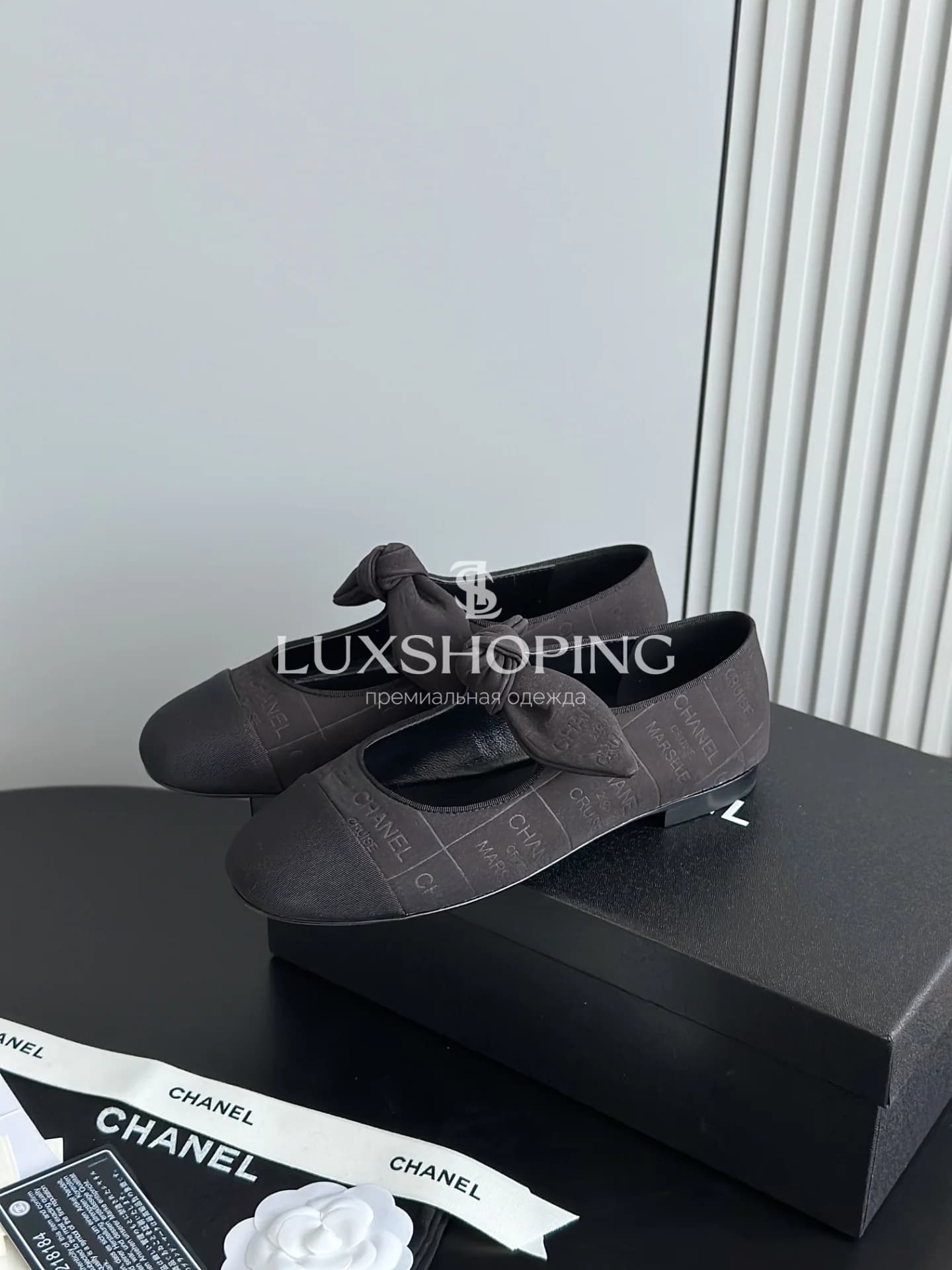 Балетки Chanel Mary Jane Butterfly Bow чёрные - фото 3