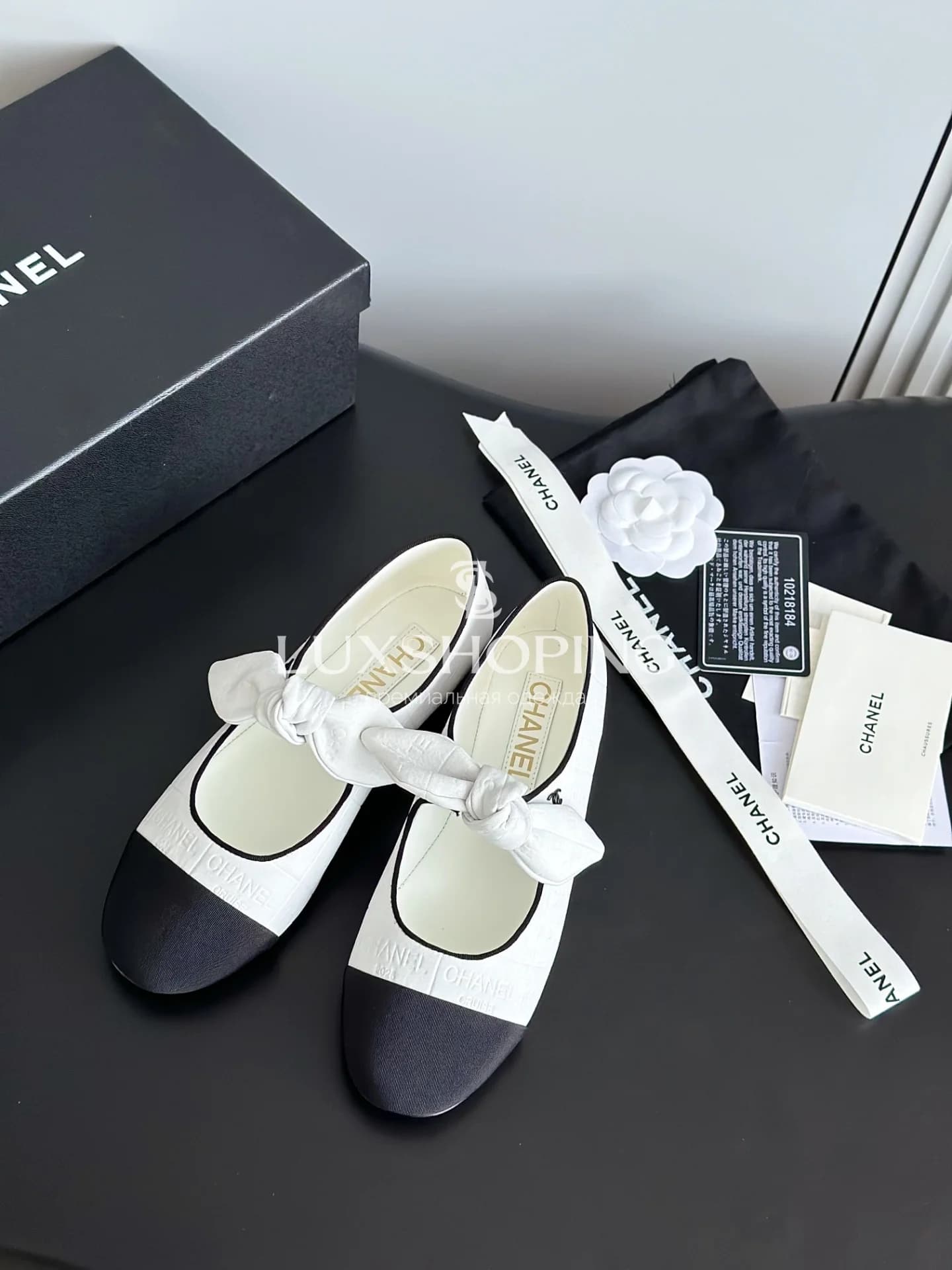 Балетки Chanel Mary Jane Butterfly Bow белые - фото 4