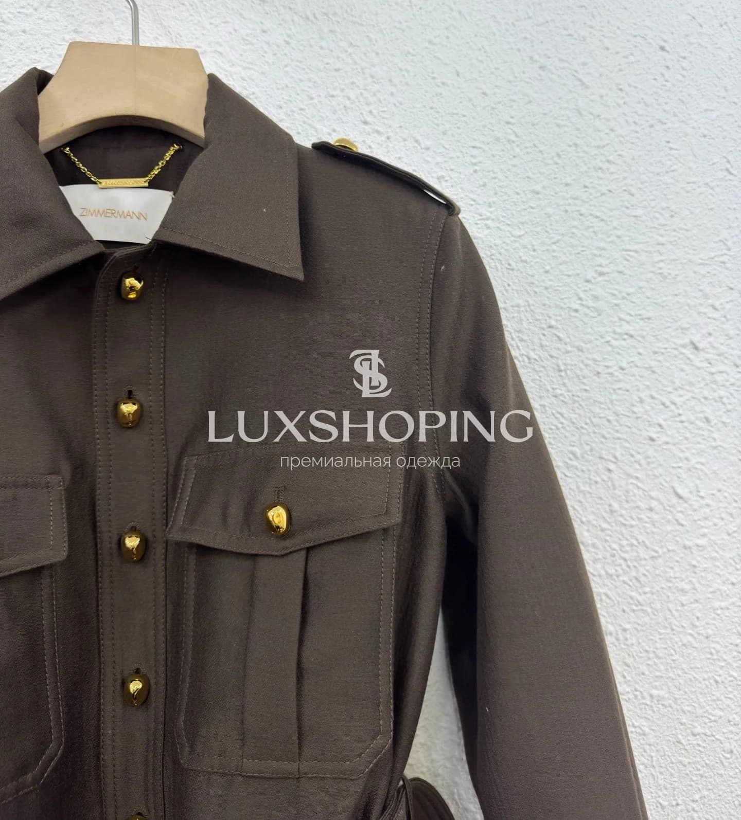 Zimmermann Комплект в шоколадном оттенке Жакет + Шорты - фото 12