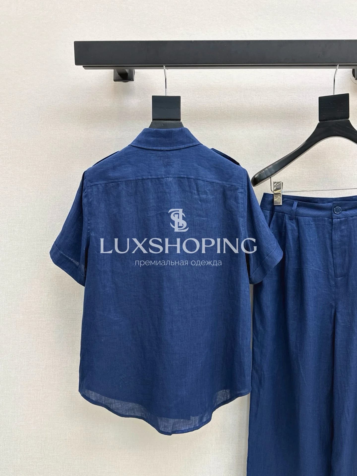 Loro Piana Синий Костюм двойка из натурального льна - фото 7