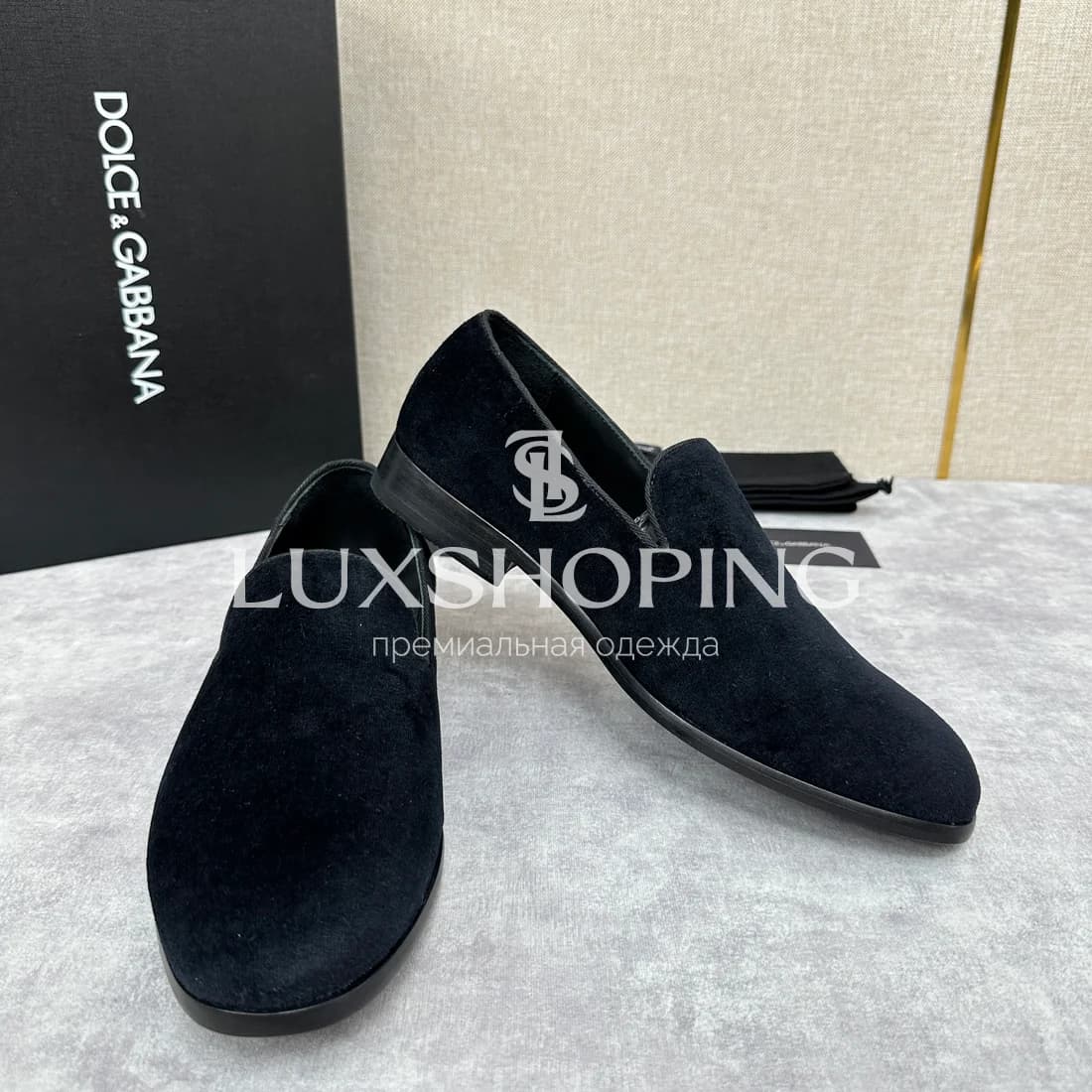 Лоферы Dolce &amp; Gabbana замшевые черные m2 - фото 5