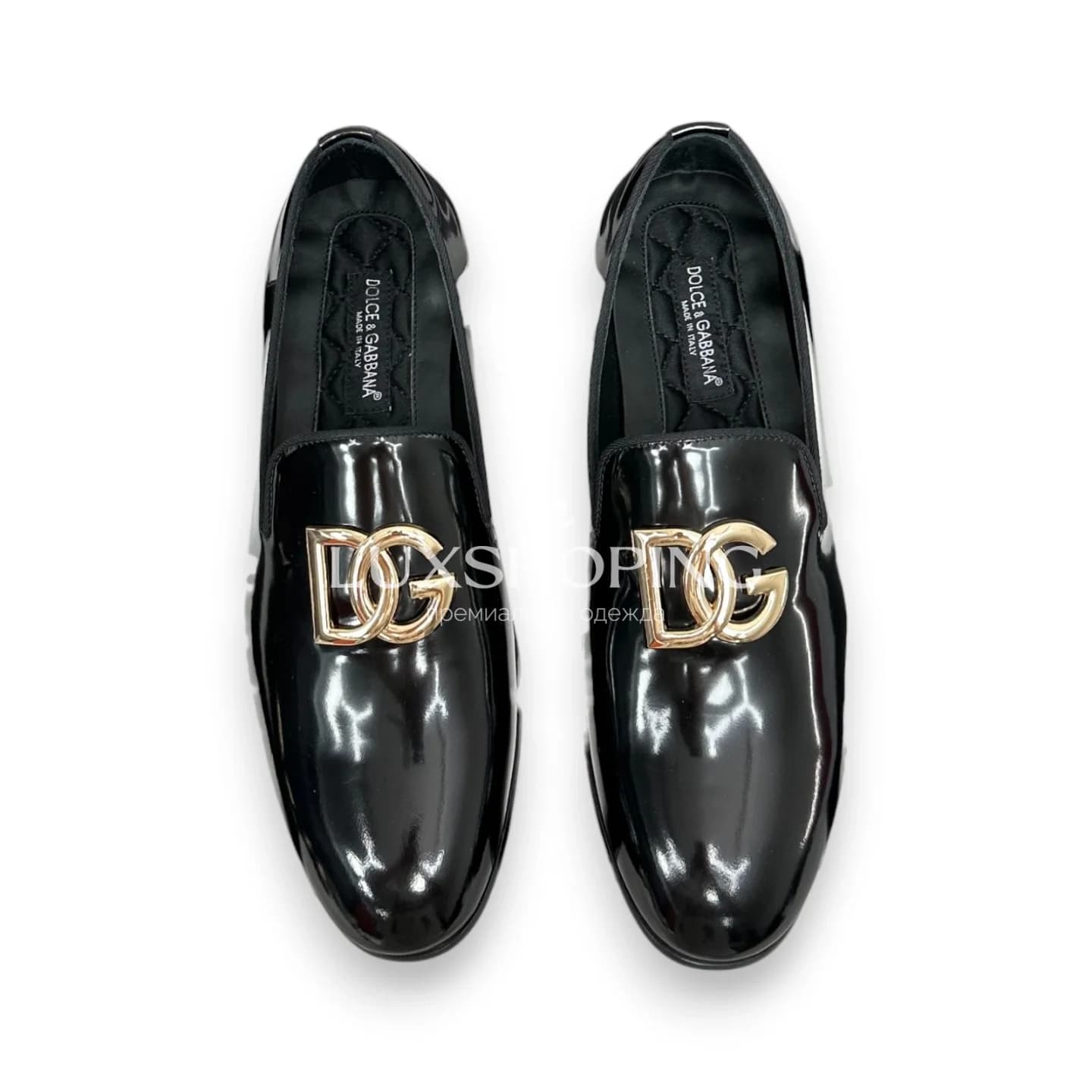 Лоферы Dolce &amp; Gabbana кожанные лаковые черные m5
