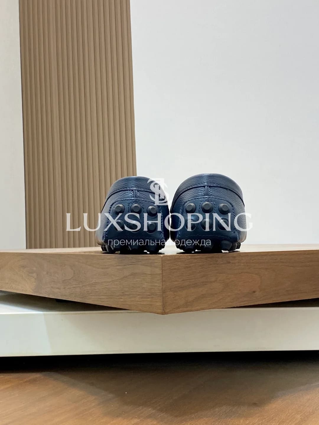 Мокасины Tods кожанные синие m11 - фото 6