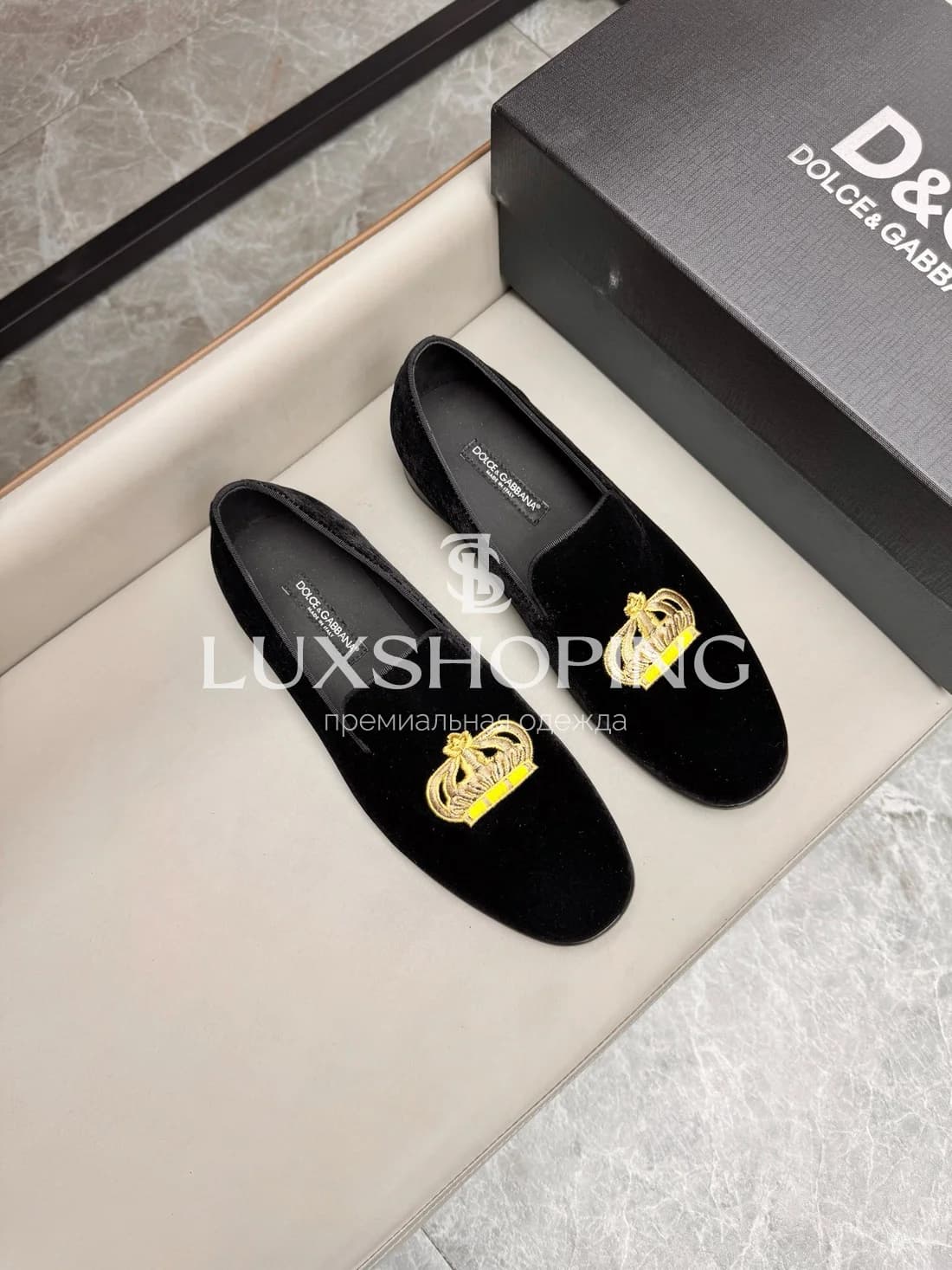 Мокасины DG Bernini бархатные черные m13 - фото 2