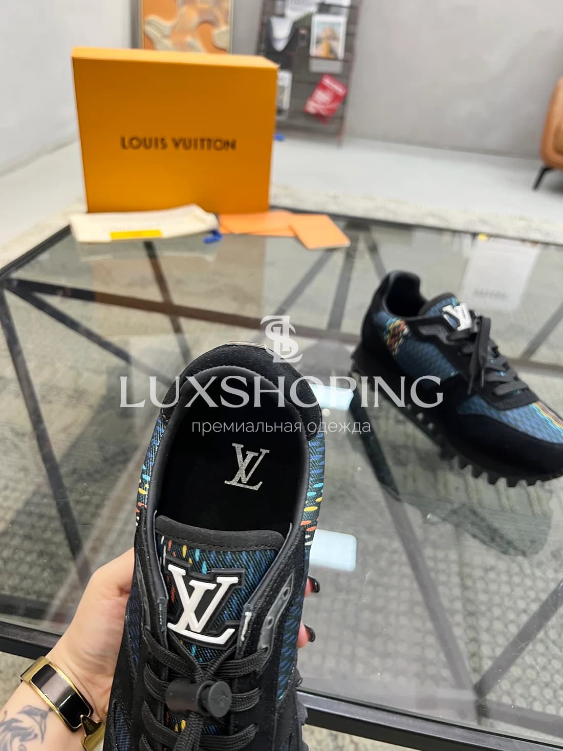 Кроссовки Louis Vuitton темные k1 - фото 6