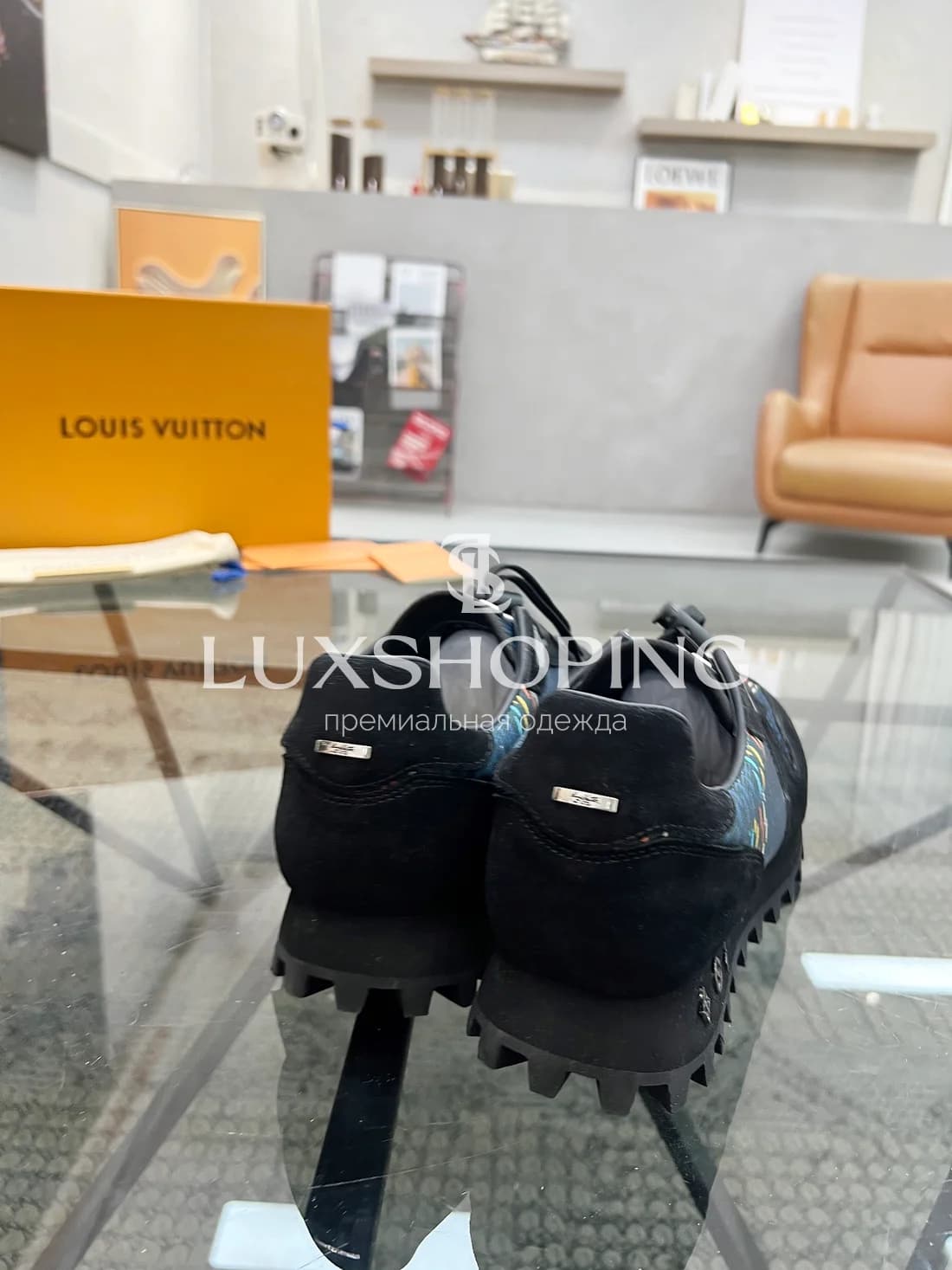 Кроссовки Louis Vuitton темные k1 - фото 7