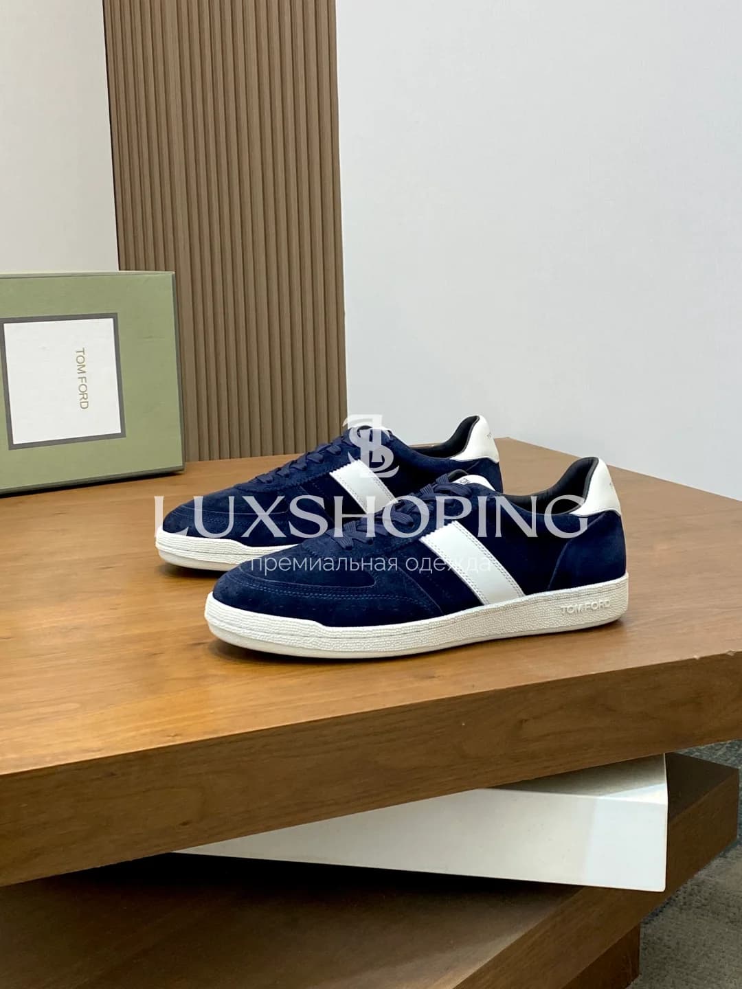 Кеды Tom Ford замшевые синие - фото 3