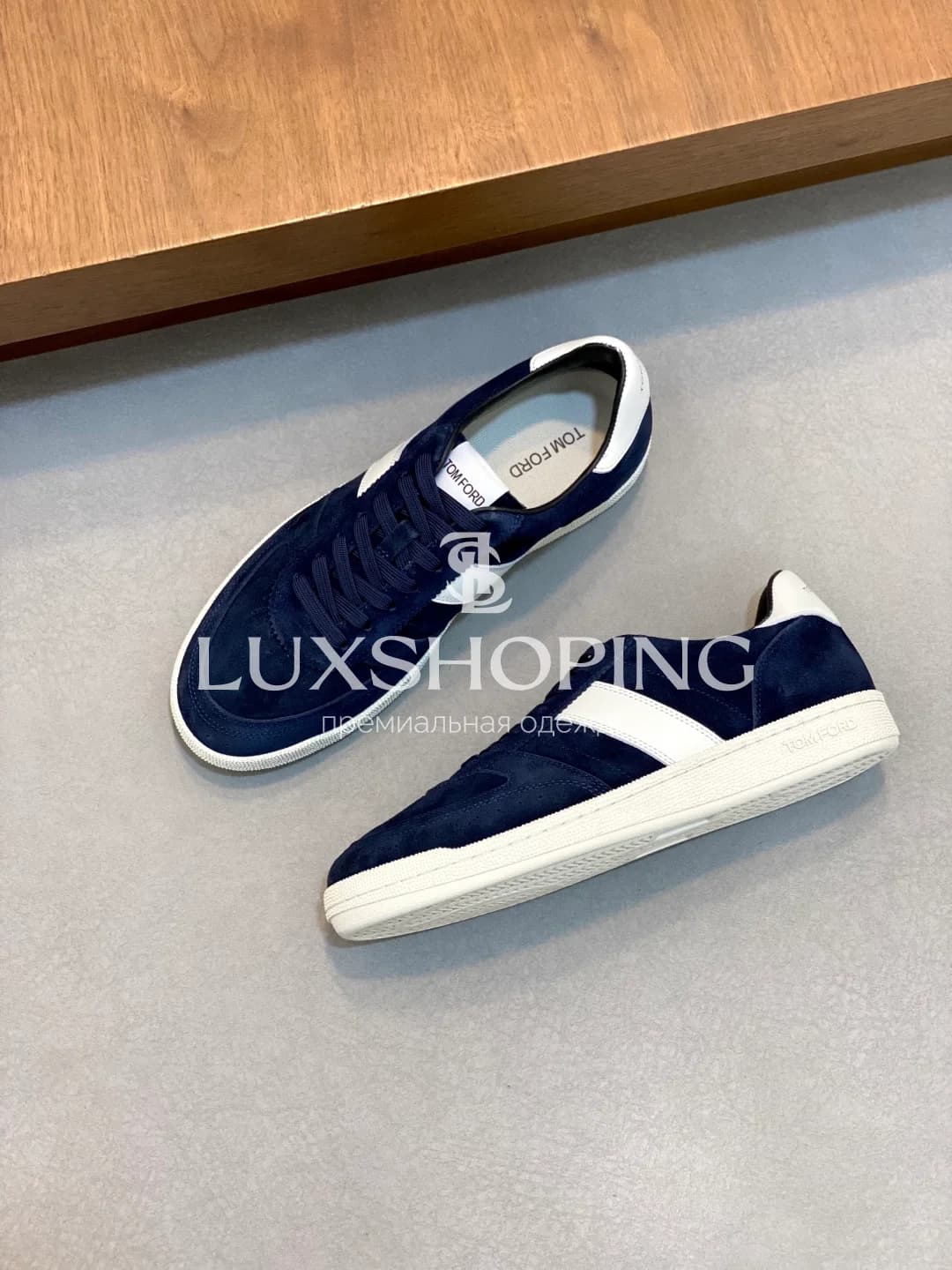 Кеды Tom Ford замшевые синие - фото 4