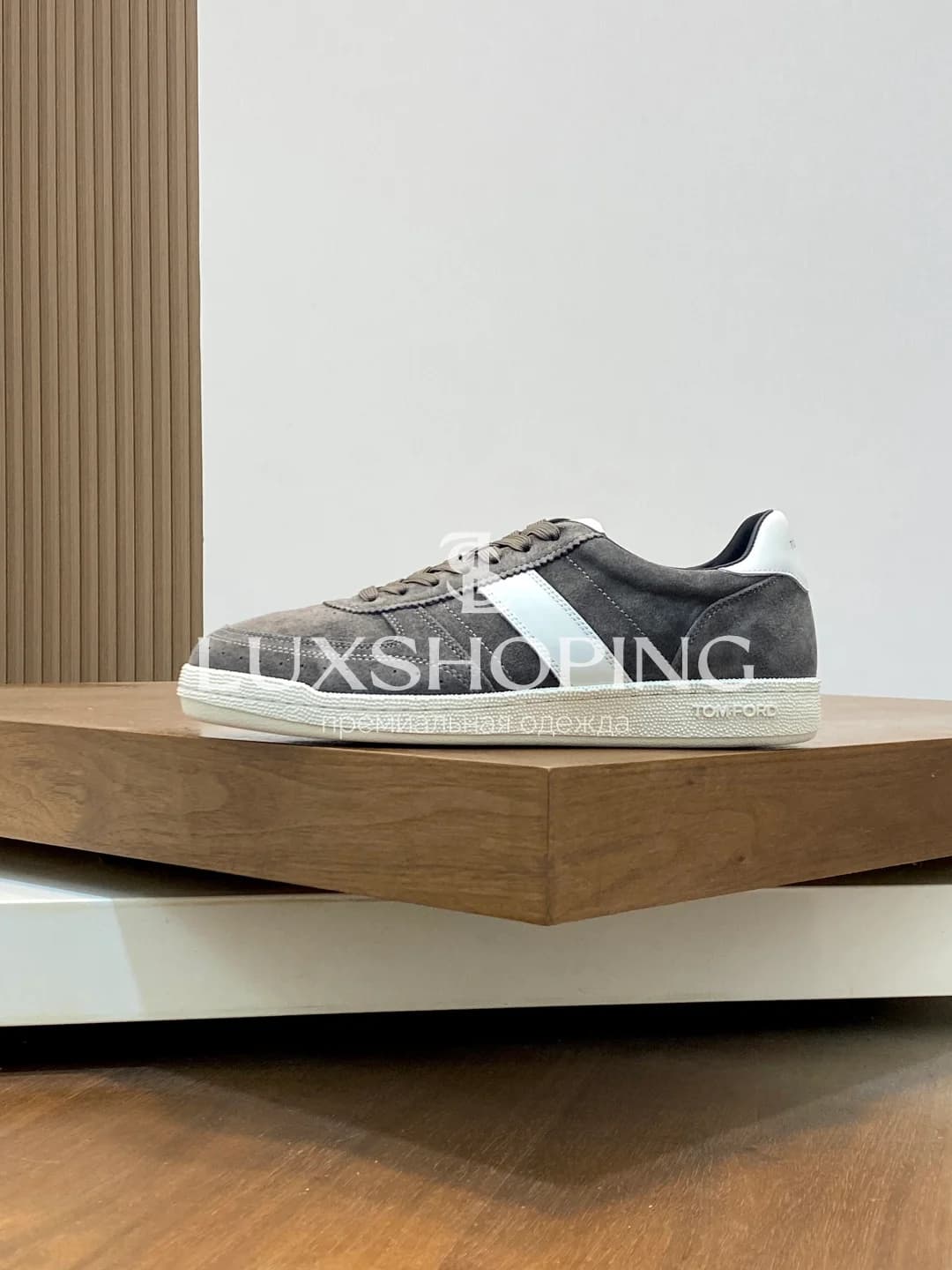 Кеды Tom Ford замшевые серые - фото 3