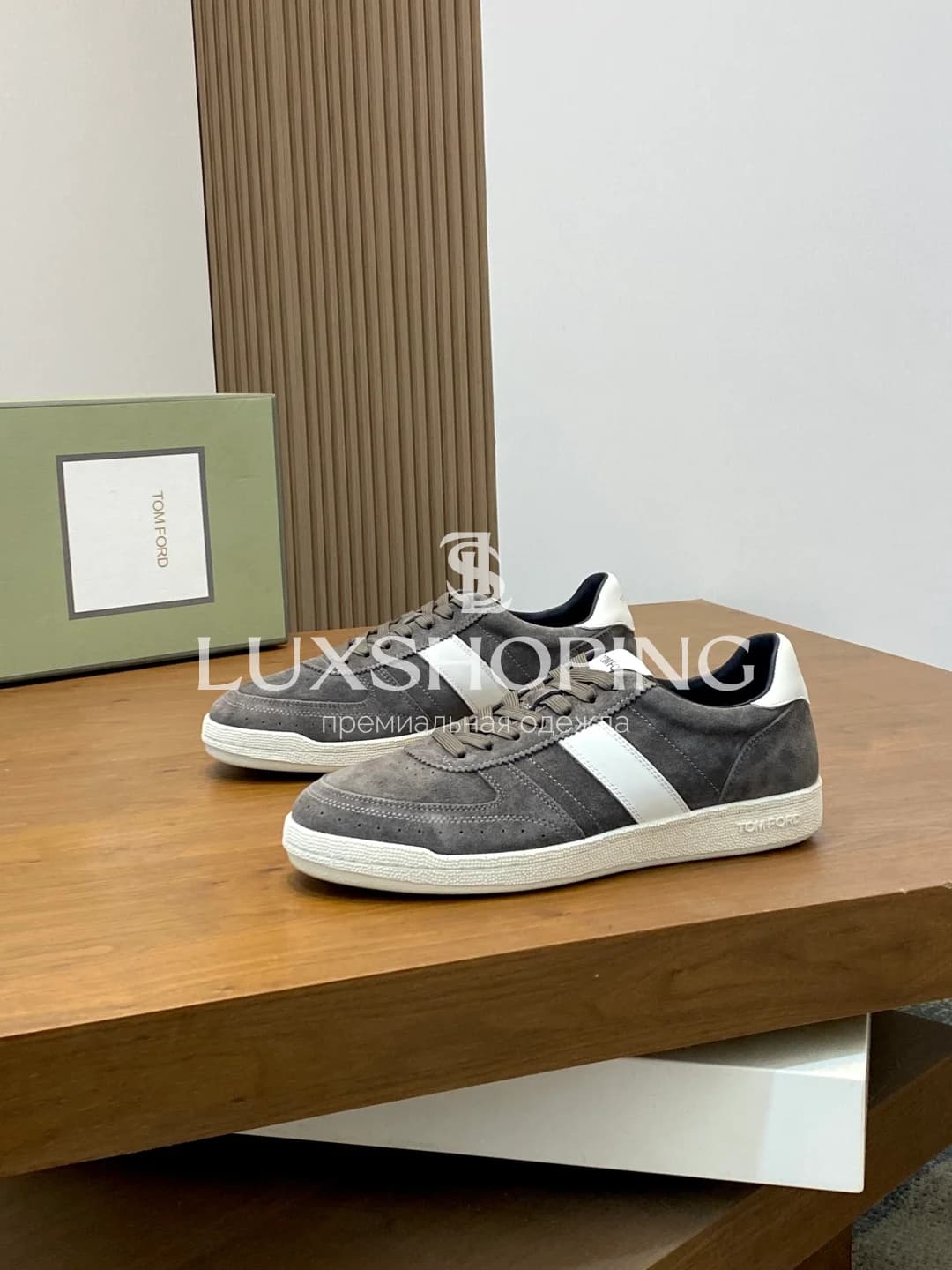 Кеды Tom Ford замшевые серые - фото 4