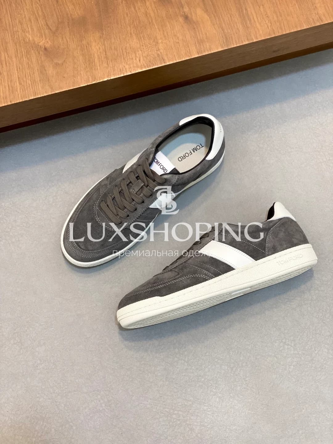 Кеды Tom Ford замшевые серые - фото 5
