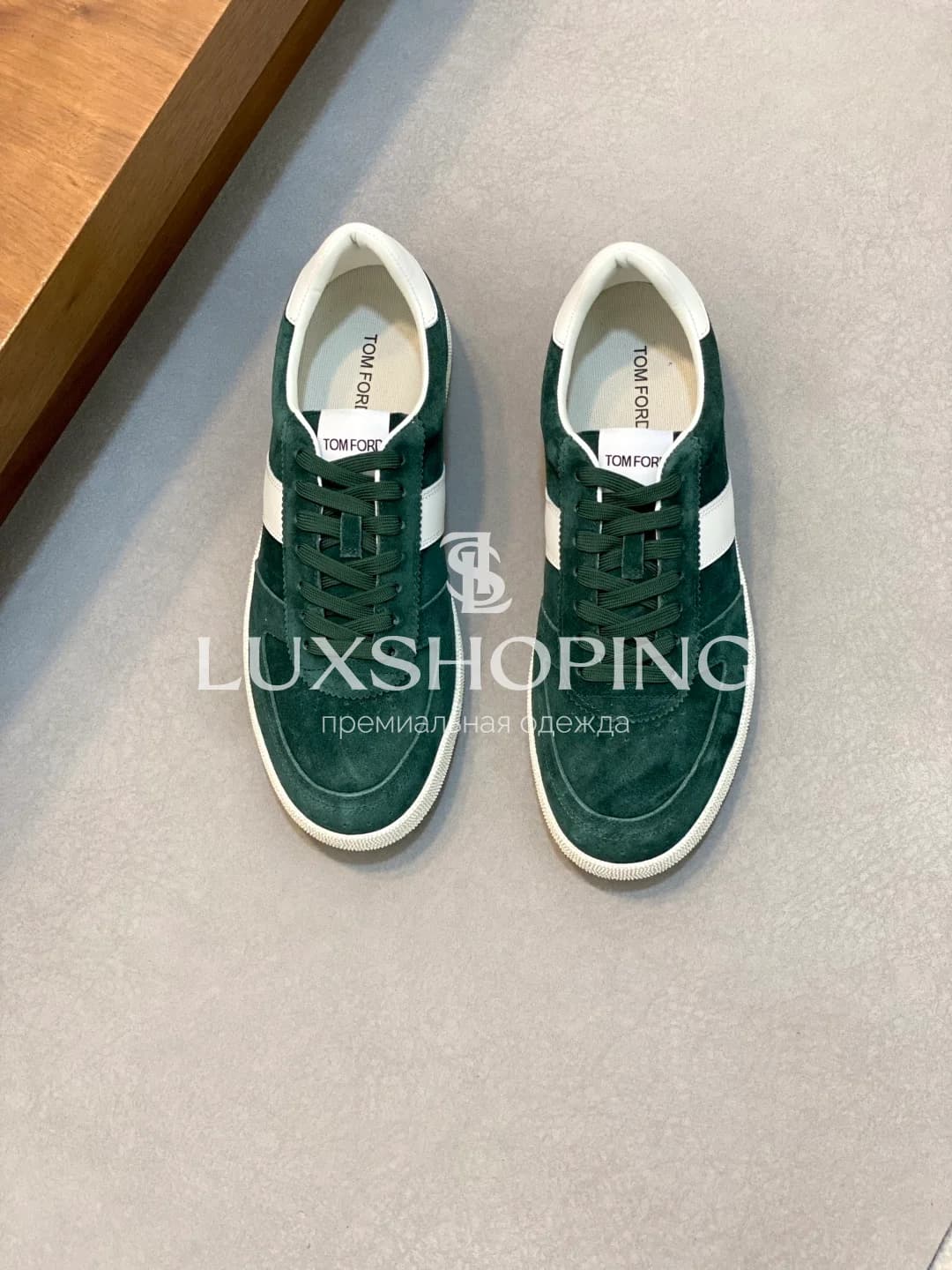 Кеды Tom Ford замшевые зеленые - фото 2