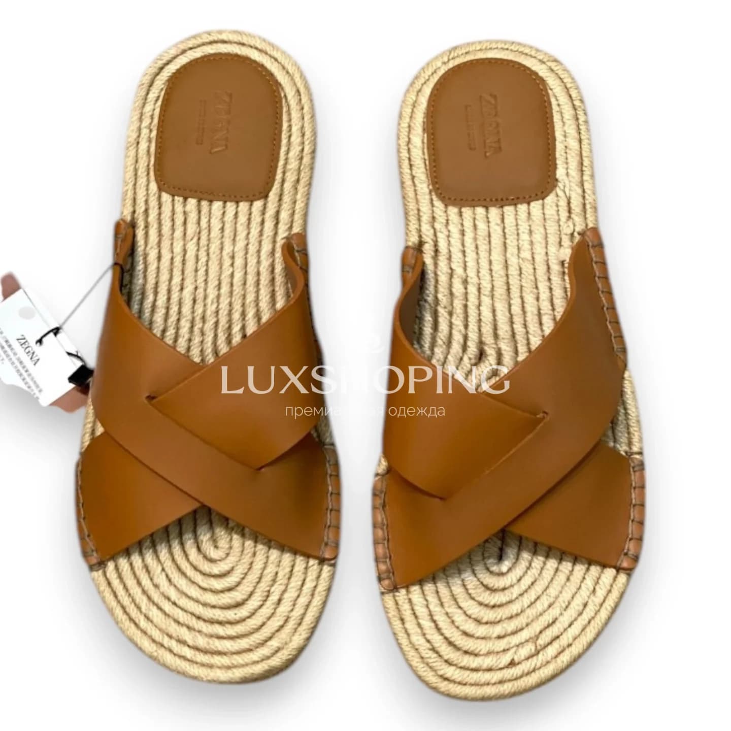 Слиппоны-сланцы Zegna коричневые