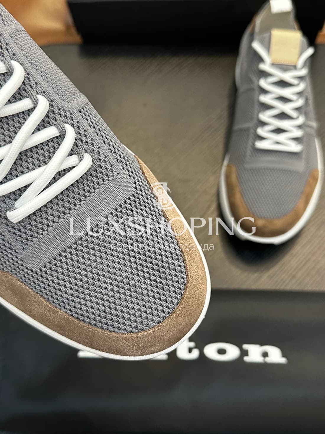 Серые кроссовки Kiton Mesh - фото 5