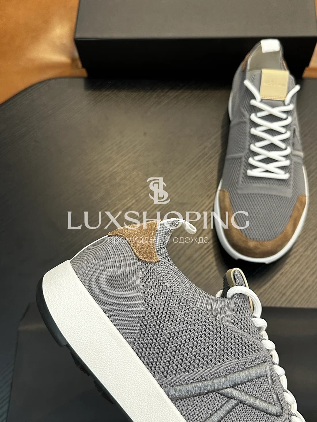 Серые кроссовки Kiton Mesh - фото 6