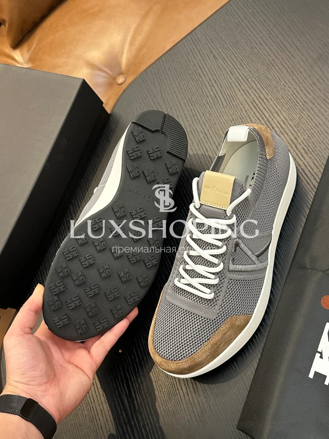 Серые кроссовки Kiton Mesh - фото 8