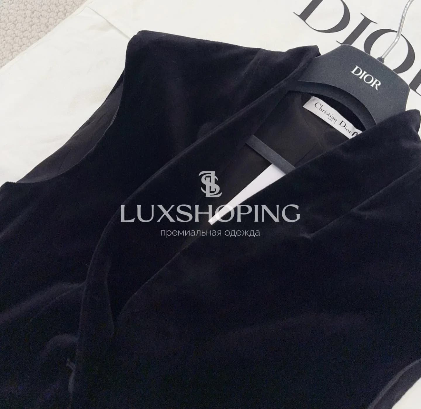 Платье-жилет Dior из бархата - фото 4