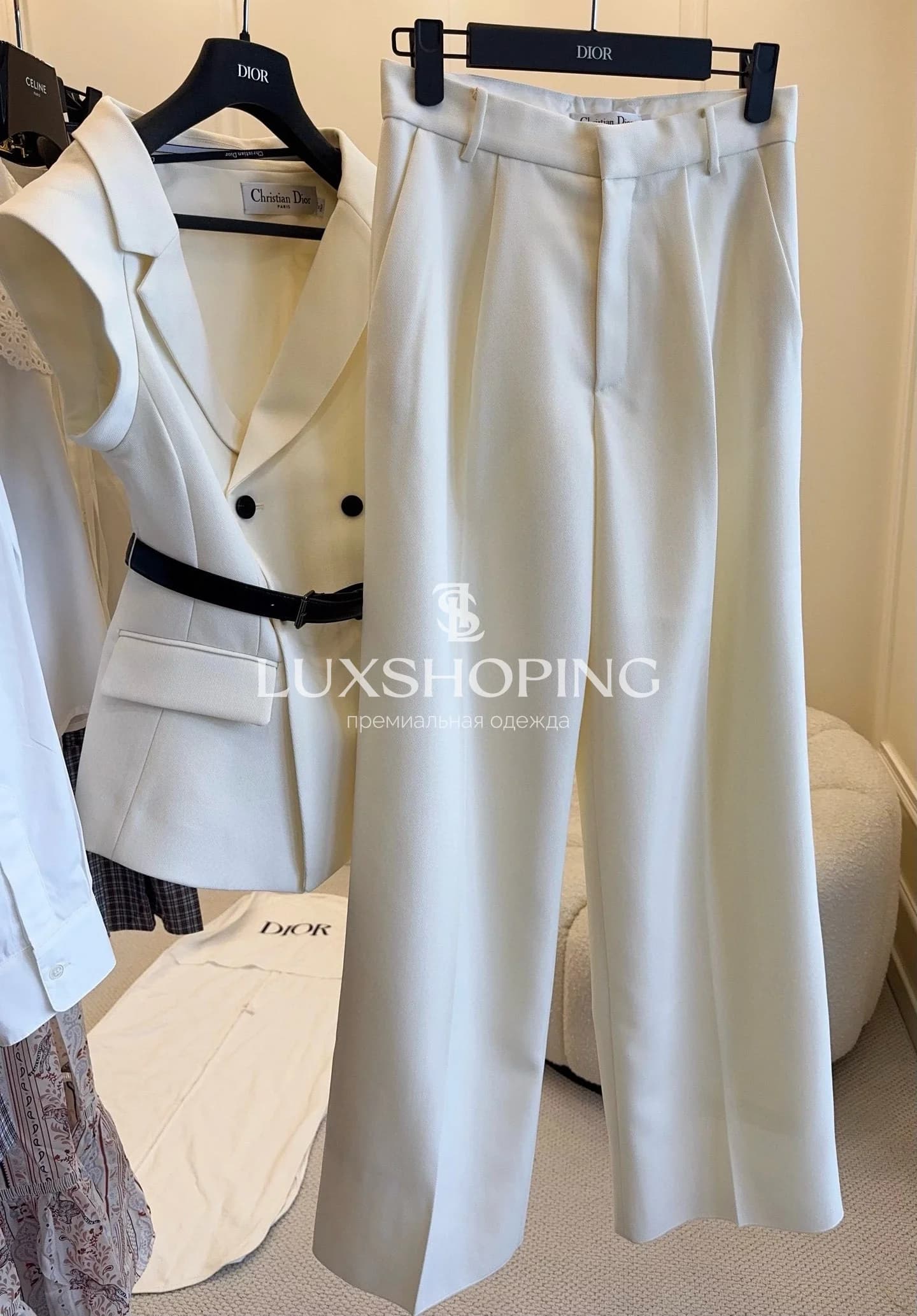 Костюм Dior 2025 – Лимитированная подиумная модель с асимметричным жакетом - фото 14