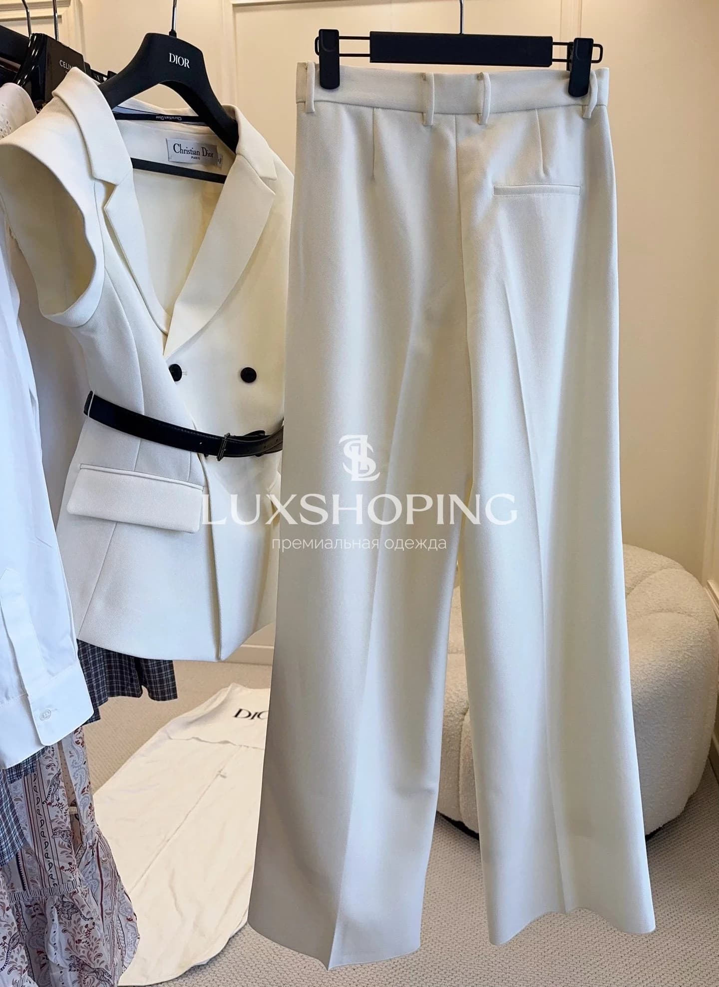 Костюм Dior 2025 – Лимитированная подиумная модель с асимметричным жакетом - фото 15