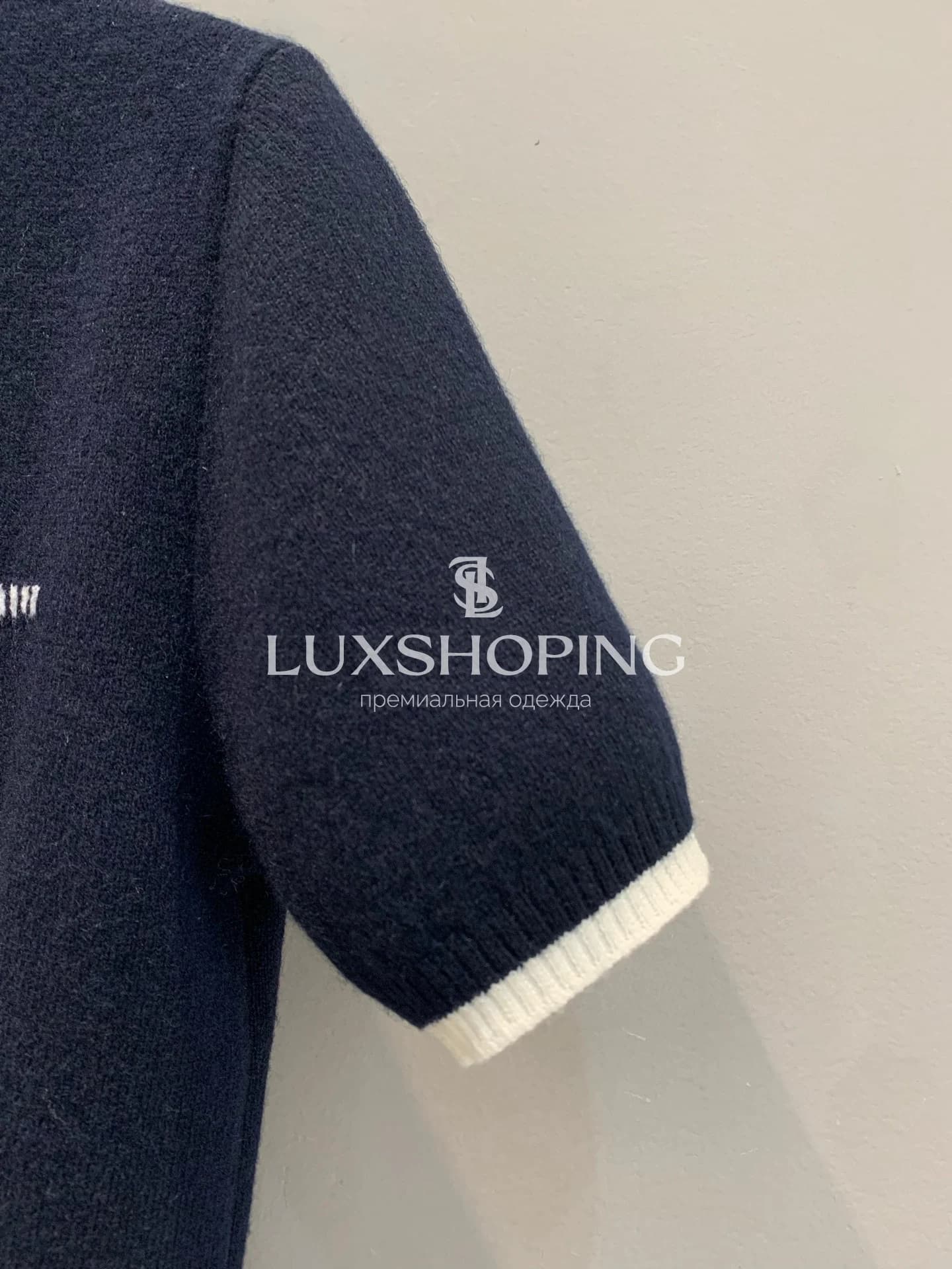 Джемпер Miu Miu с коротким рукавом из кашемира и шерсти - фото 6