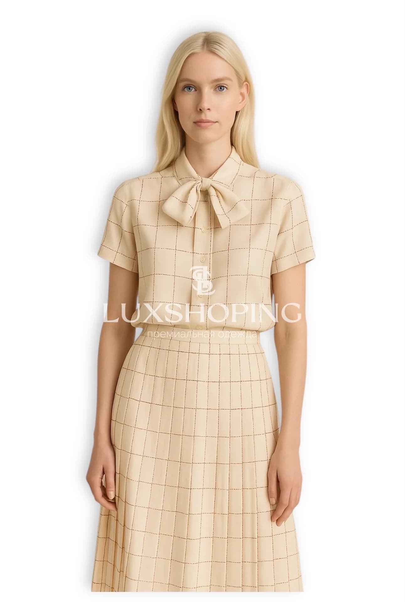 Loro Piana комплект из блузы и юбки из 100% шелка с геометрическим принтом