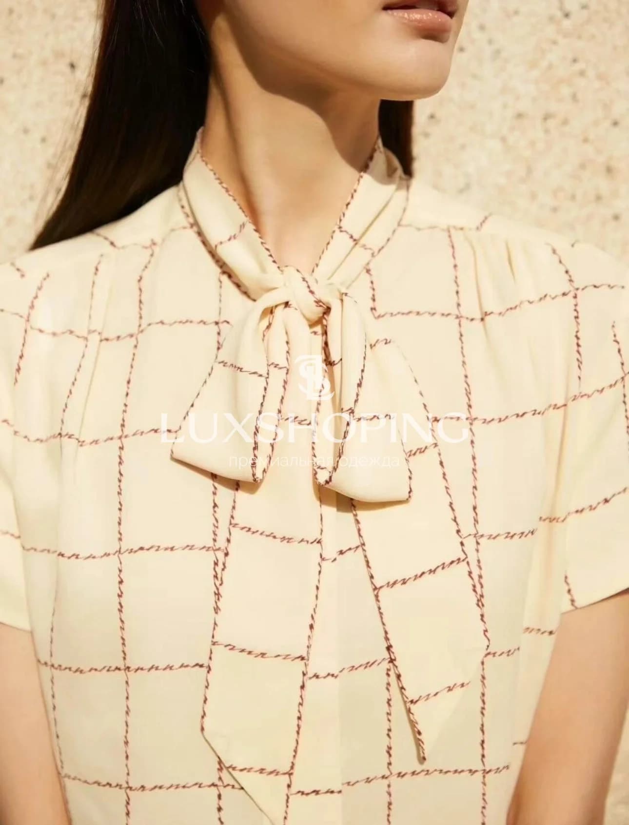 Loro Piana комплект из блузы и юбки из 100% шелка с геометрическим принтом - фото 3