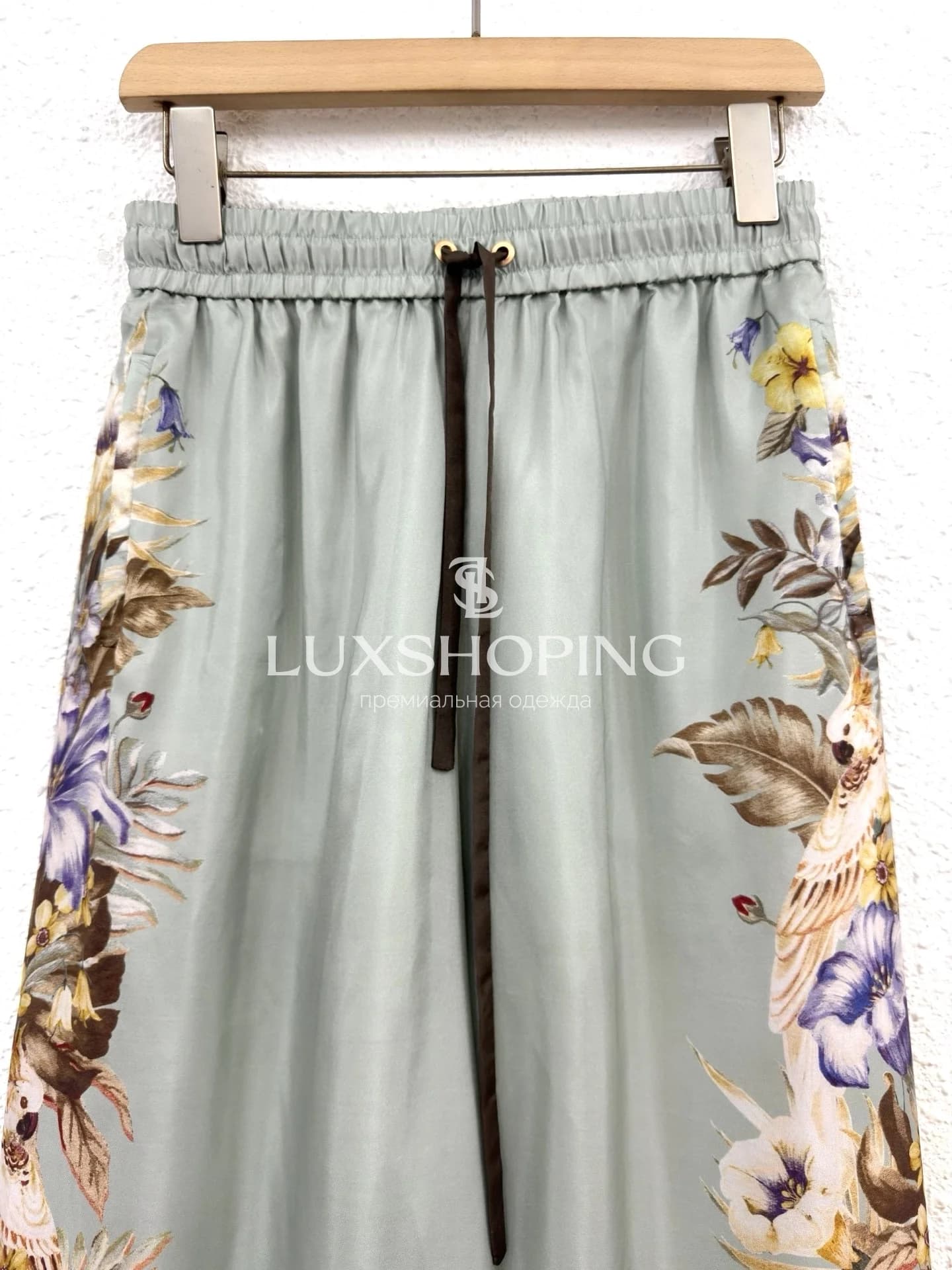 Zimmermann "Coco" комплект из рубашки и широких брюк из шелка с цветочным принтом - фото 5