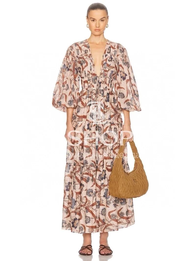 Платье Zimmermann Ascension с объемными рукавами и цветочным принтом - фото 2