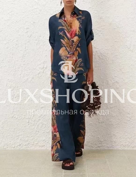 Комплект Zimmermann Ascension из 100% шелка с тропическим принтом - фото 2